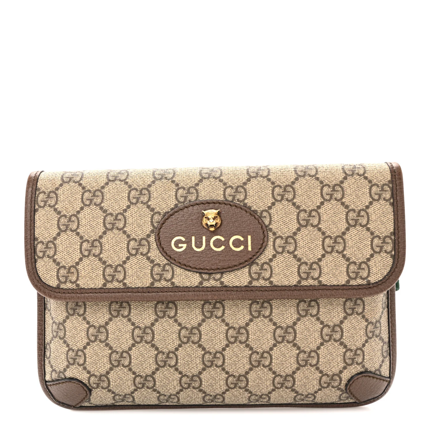 GG Supreme Monogram Neo Vintage Web Belt Bag Brown
