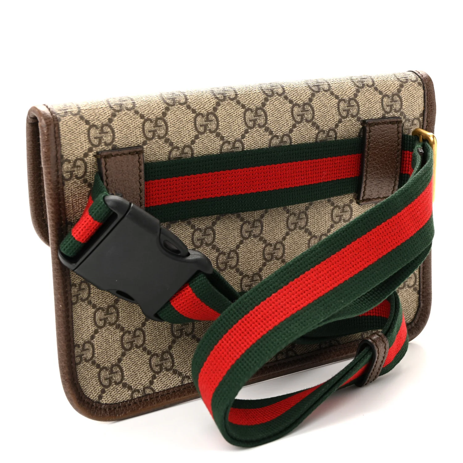 GG Supreme Monogram Neo Vintage Web Belt Bag Brown - Image 3