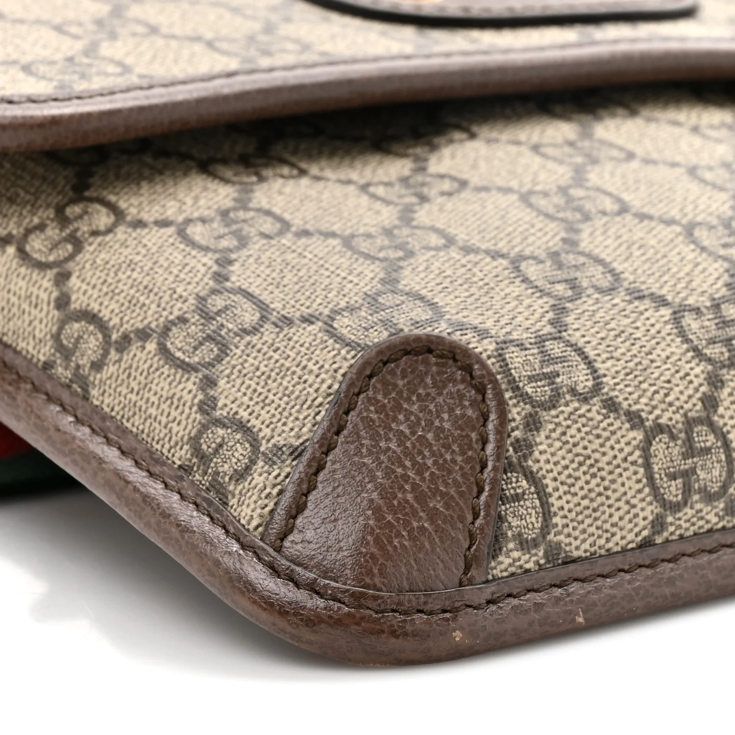 GG Supreme Monogram Neo Vintage Web Belt Bag Brown - Image 10