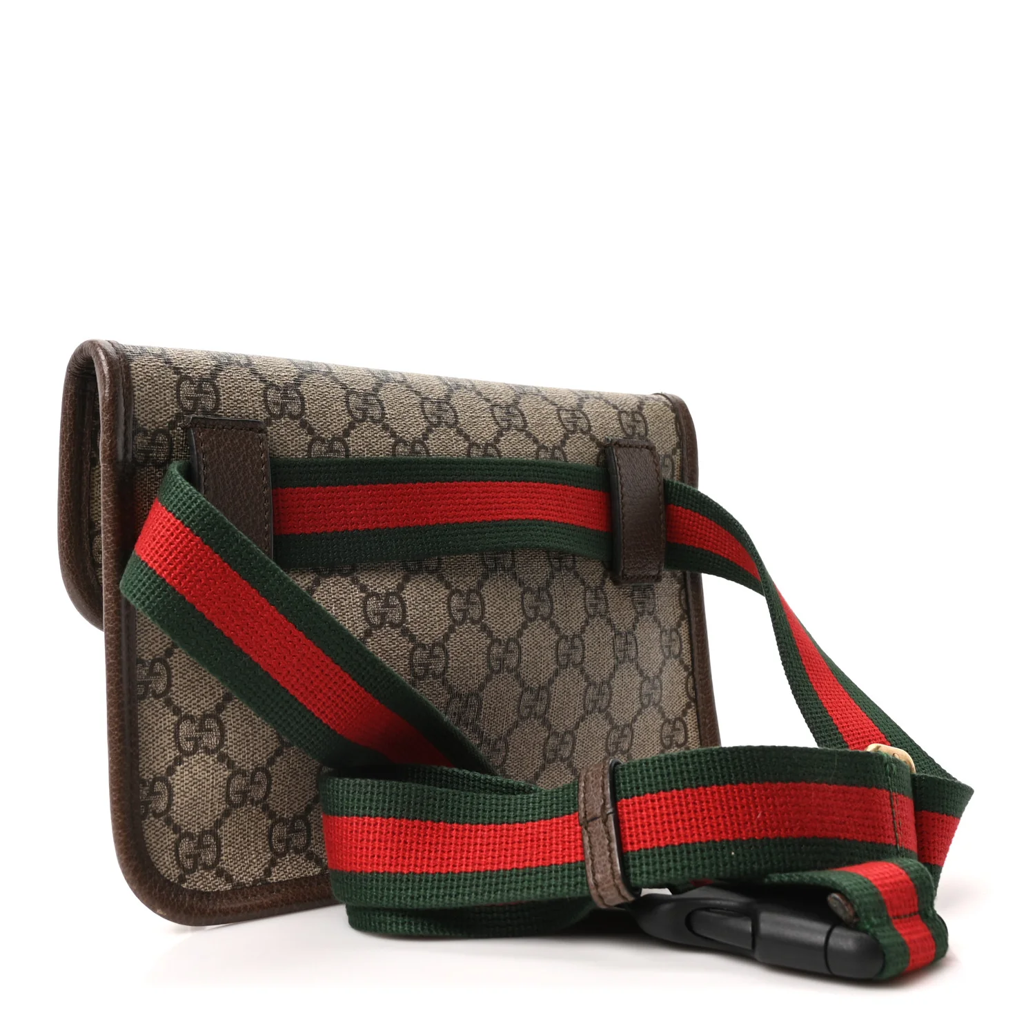 GG Supreme Monogram Neo Vintage Web Belt Bag Brown - Image 3
