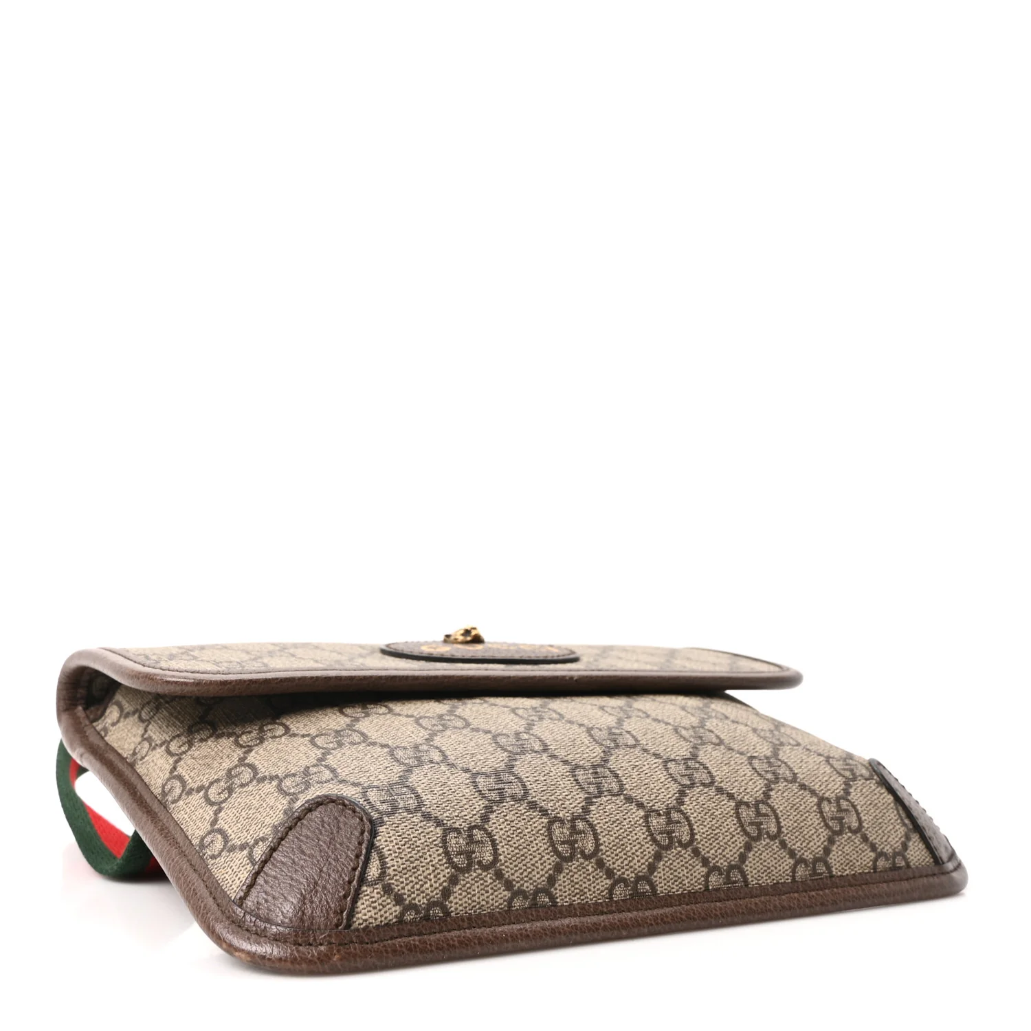 GG Supreme Monogram Neo Vintage Web Belt Bag Brown - Image 4