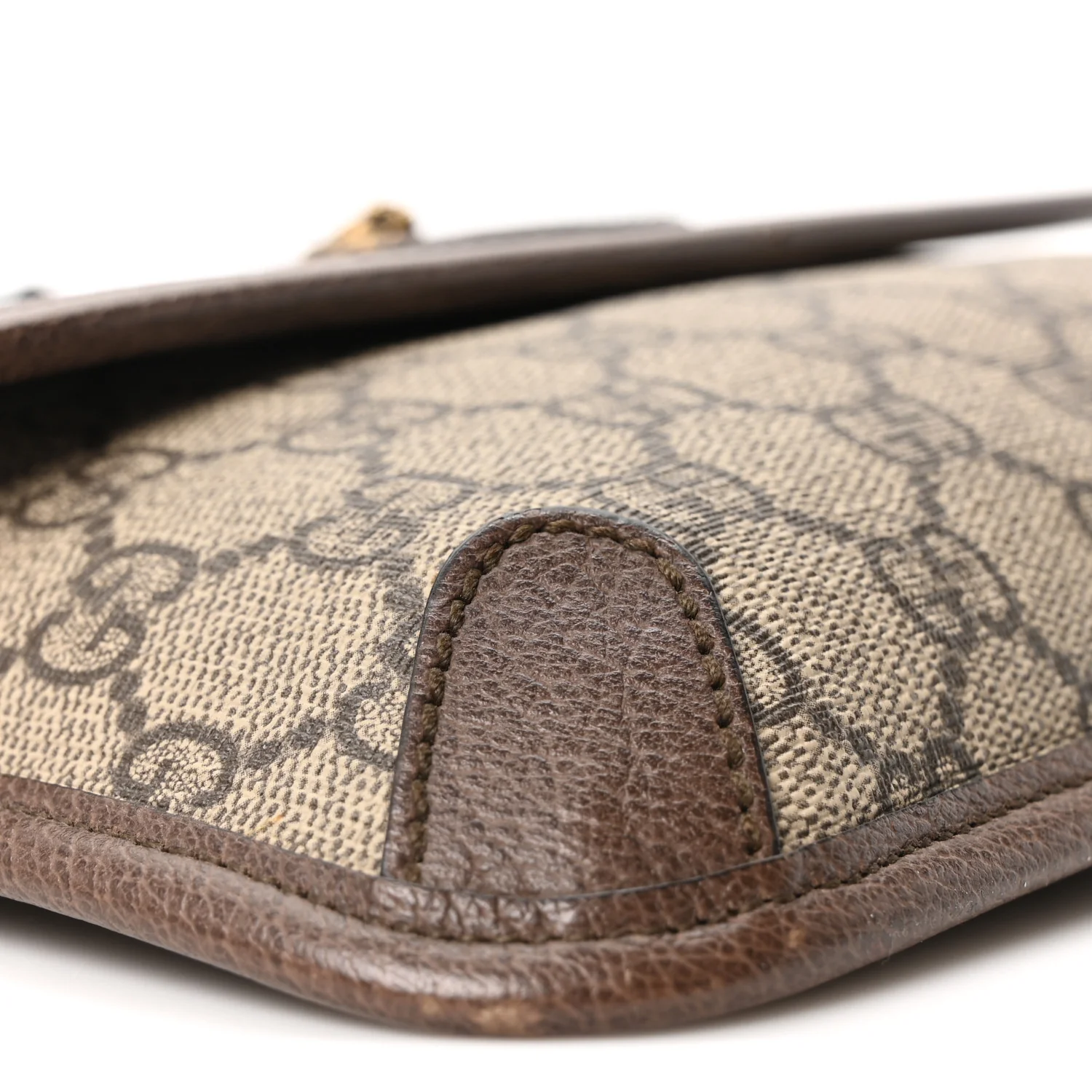 GG Supreme Monogram Neo Vintage Web Belt Bag Brown - Image 9