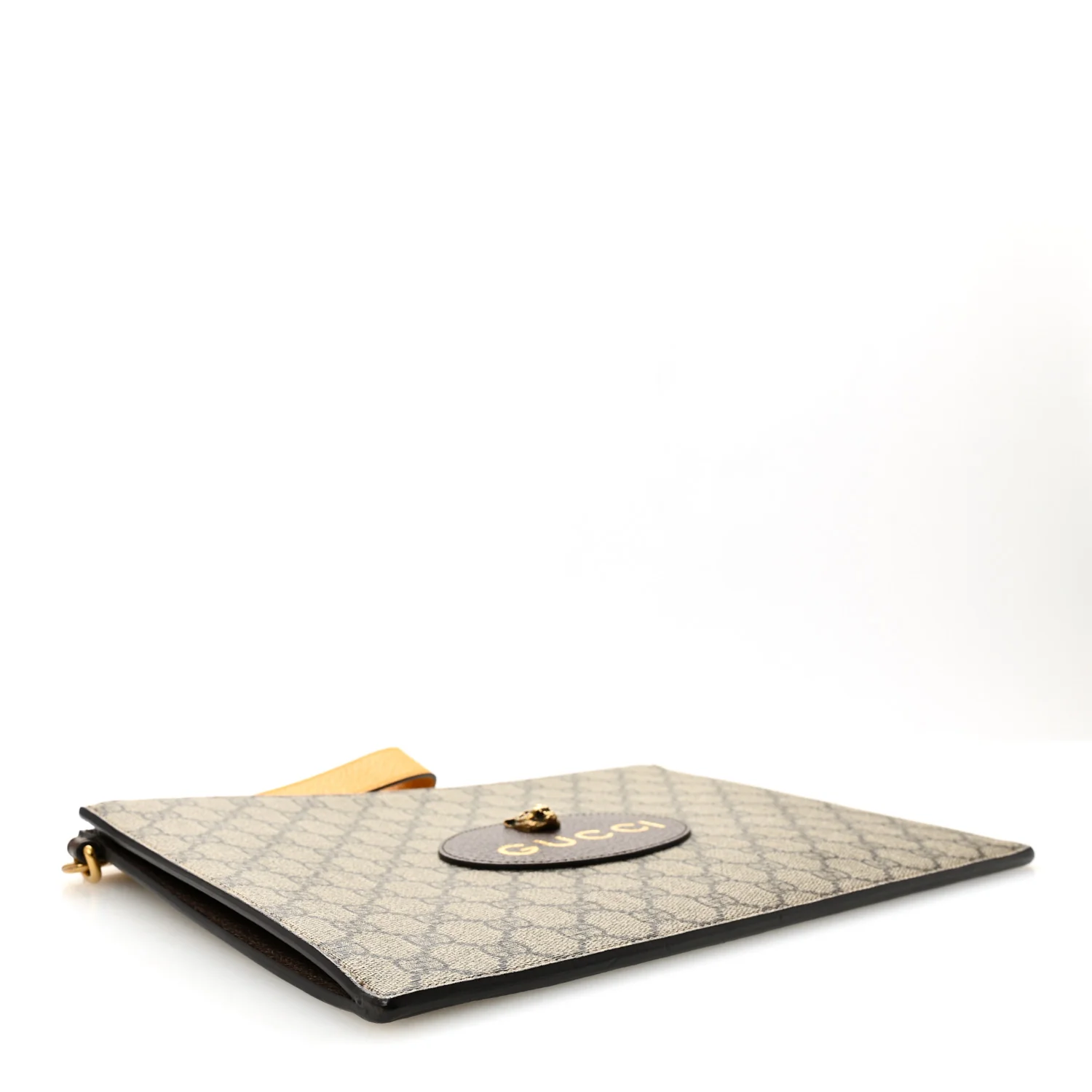GG Supreme Monogram Neo Vintage Zip Wristlet Pouch Beige New Acero Crop - Image 4