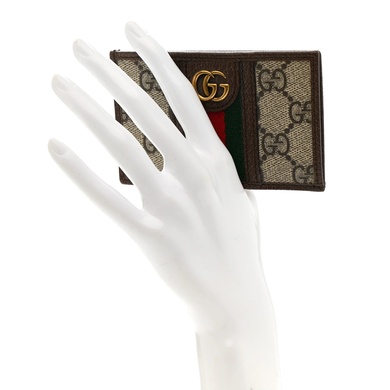 GG Supreme Monogram Ophidia Card Holder Brown - Image 2