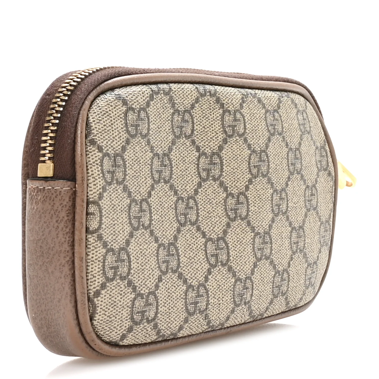 GG Supreme Monogram Ophidia Phone Case Wristlet Brown - Image 3