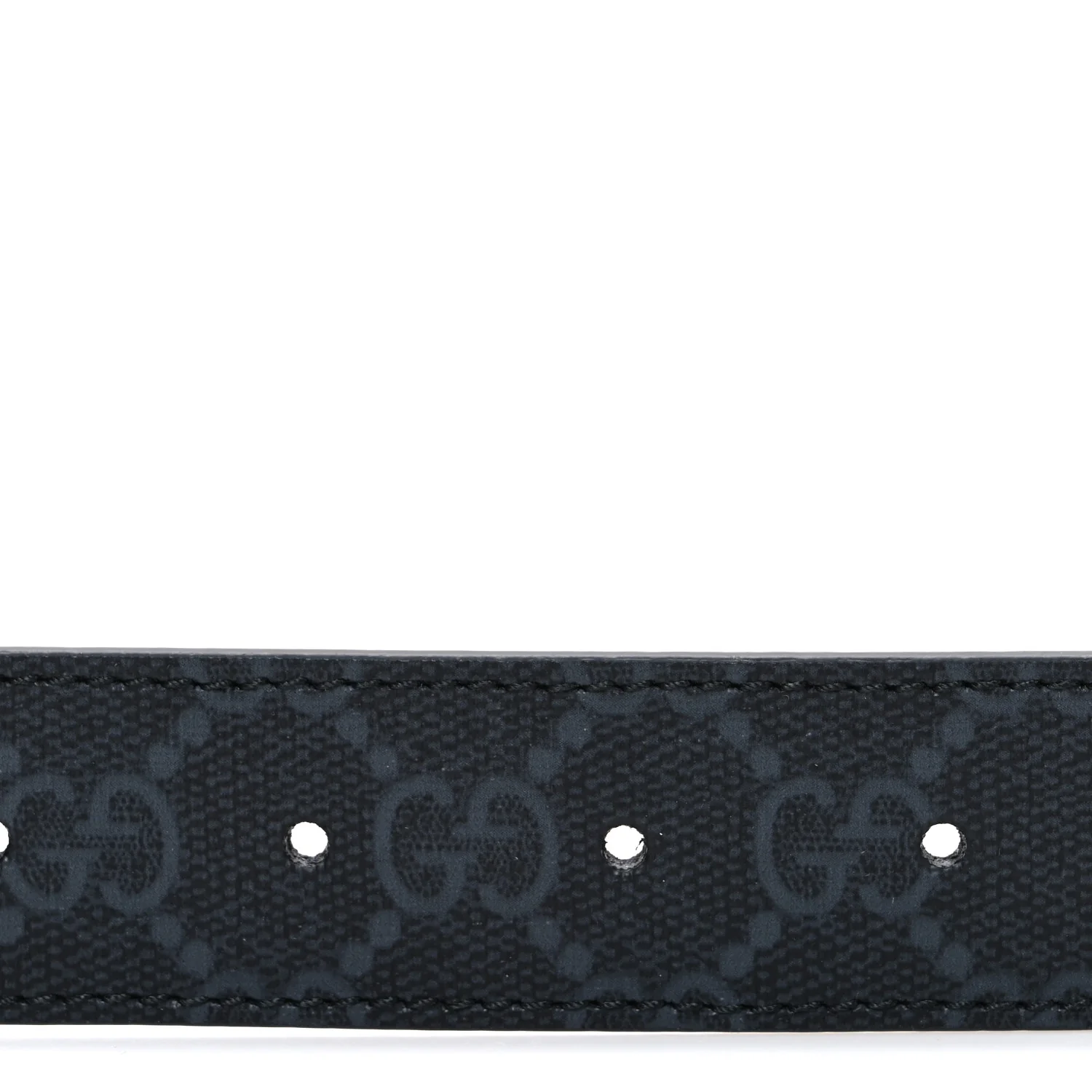 GG Supreme Monogram Plutone Calfskin Double G 30mm Belt 100 40 Black - Image 3