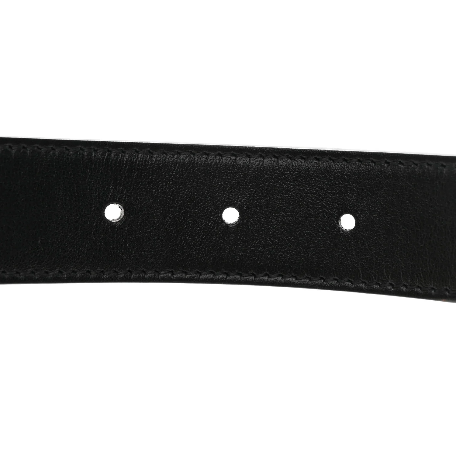 GG Supreme Monogram Plutone Calfskin Double G Reversible 30mm Belt 80 32 Beige Ebony Black - Image 5