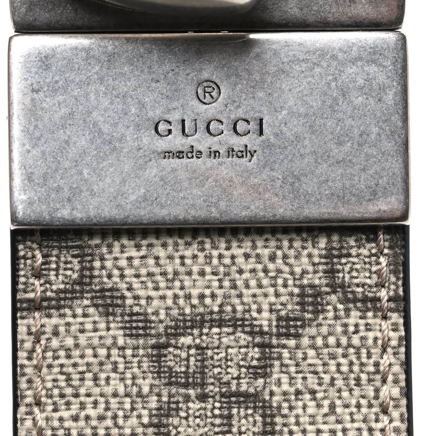 GG Supreme Monogram Plutone Calfskin Palladium Double G Reversible 37mm Belt 85 34 Beige Ebony Black - Image 5