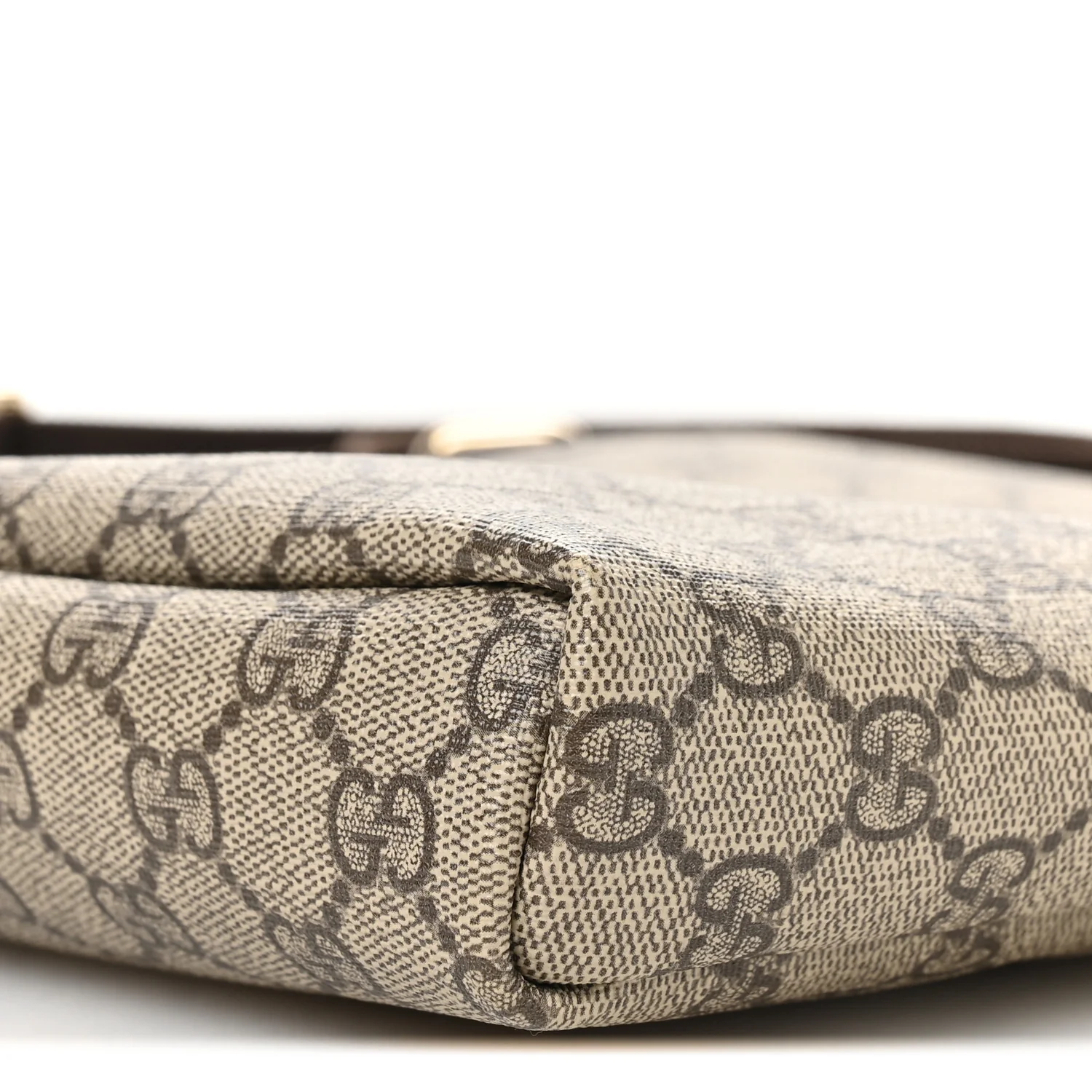 GG Supreme Monogram Selleria Calfskin Small Flap Messenger Bag Beige Ebony Cocoa Dark Chocolate - Image 10