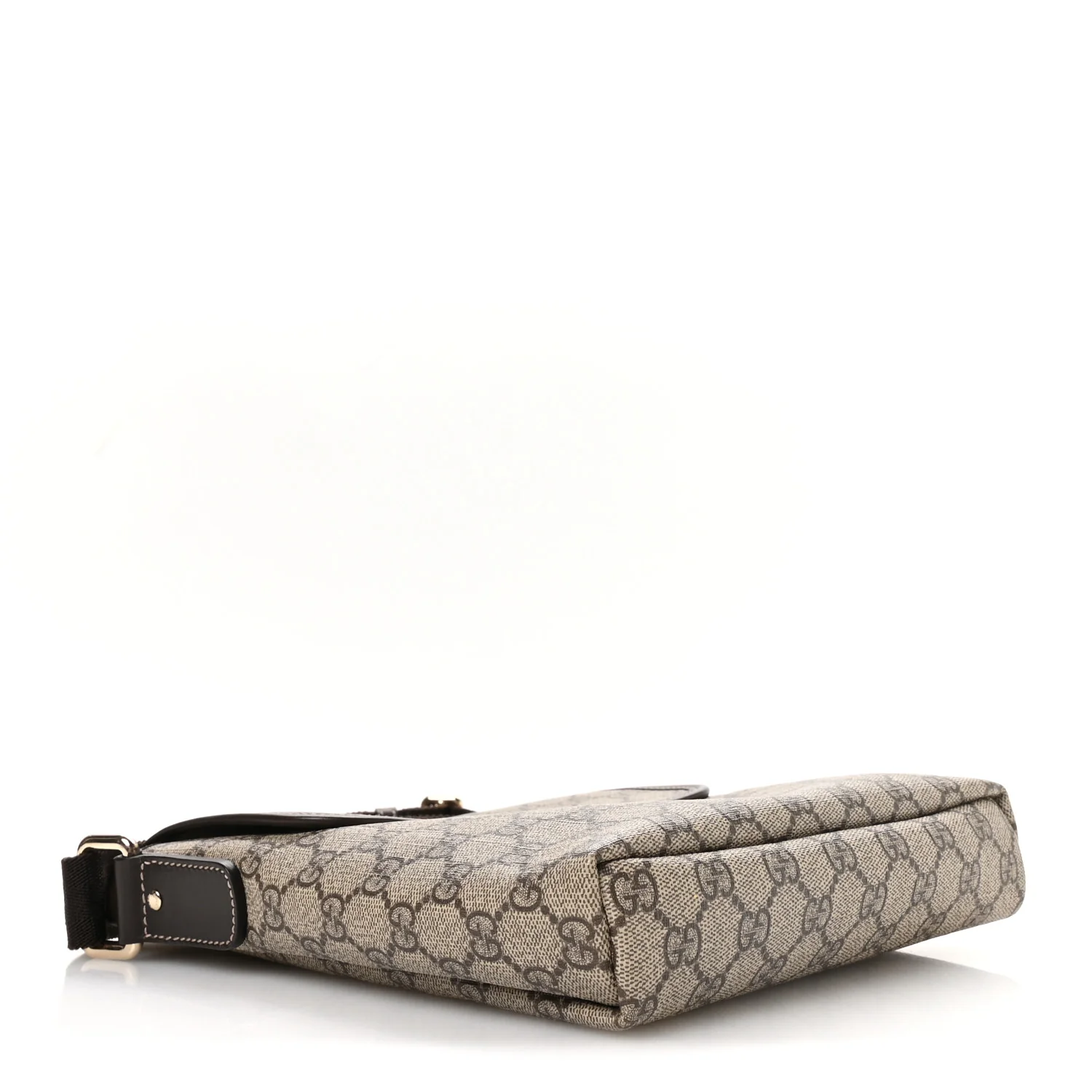GG Supreme Monogram Selleria Calfskin Small Flap Messenger Bag Beige Ebony Cocoa Dark Chocolate - Image 4