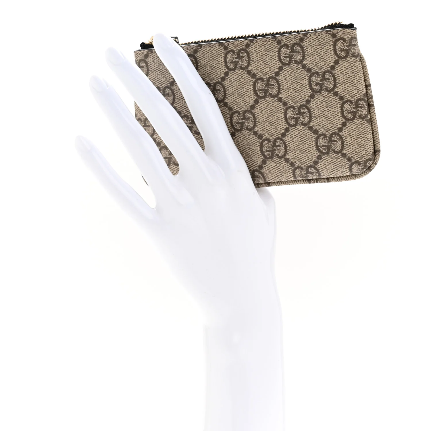 GG Supreme Monogram Selleria Key Case Beige Black - Image 4