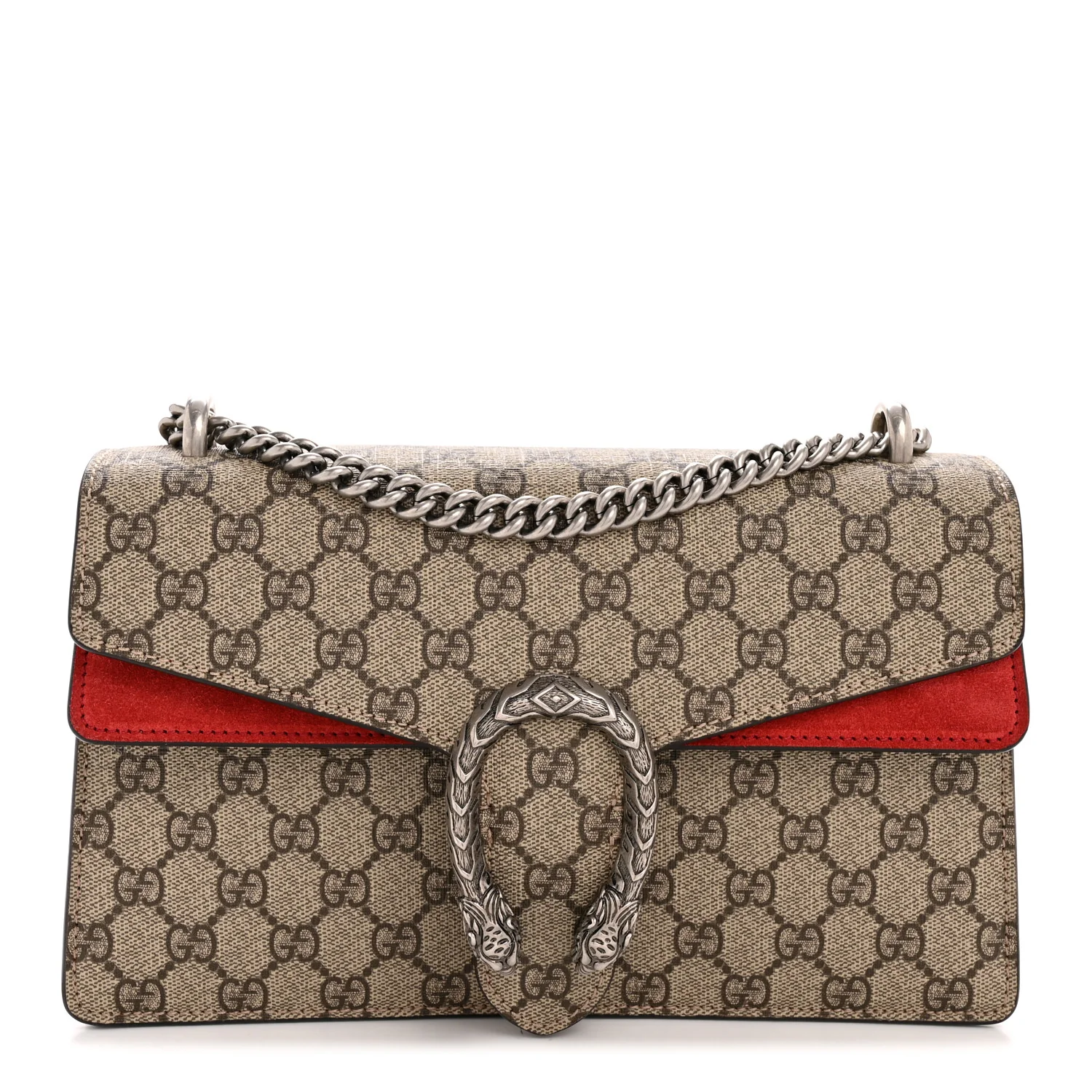 GG Supreme Monogram Small Dionysus Shoulder Bag Red