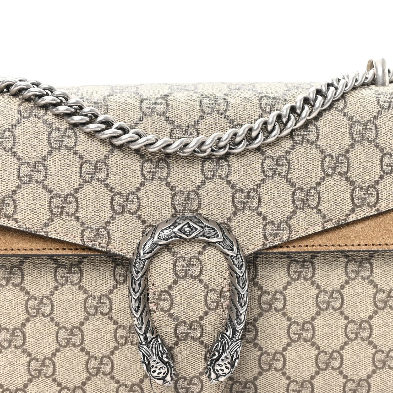 GG Supreme Monogram Small Dionysus Shoulder Bag Taupe - Image 8