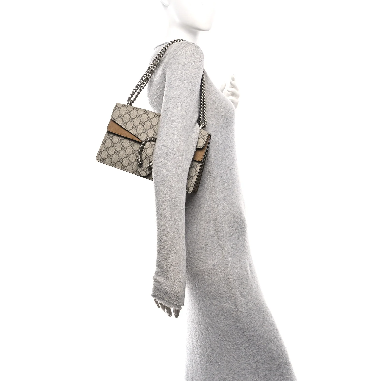 GG Supreme Monogram Small Dionysus Shoulder Bag Taupe - Image 2
