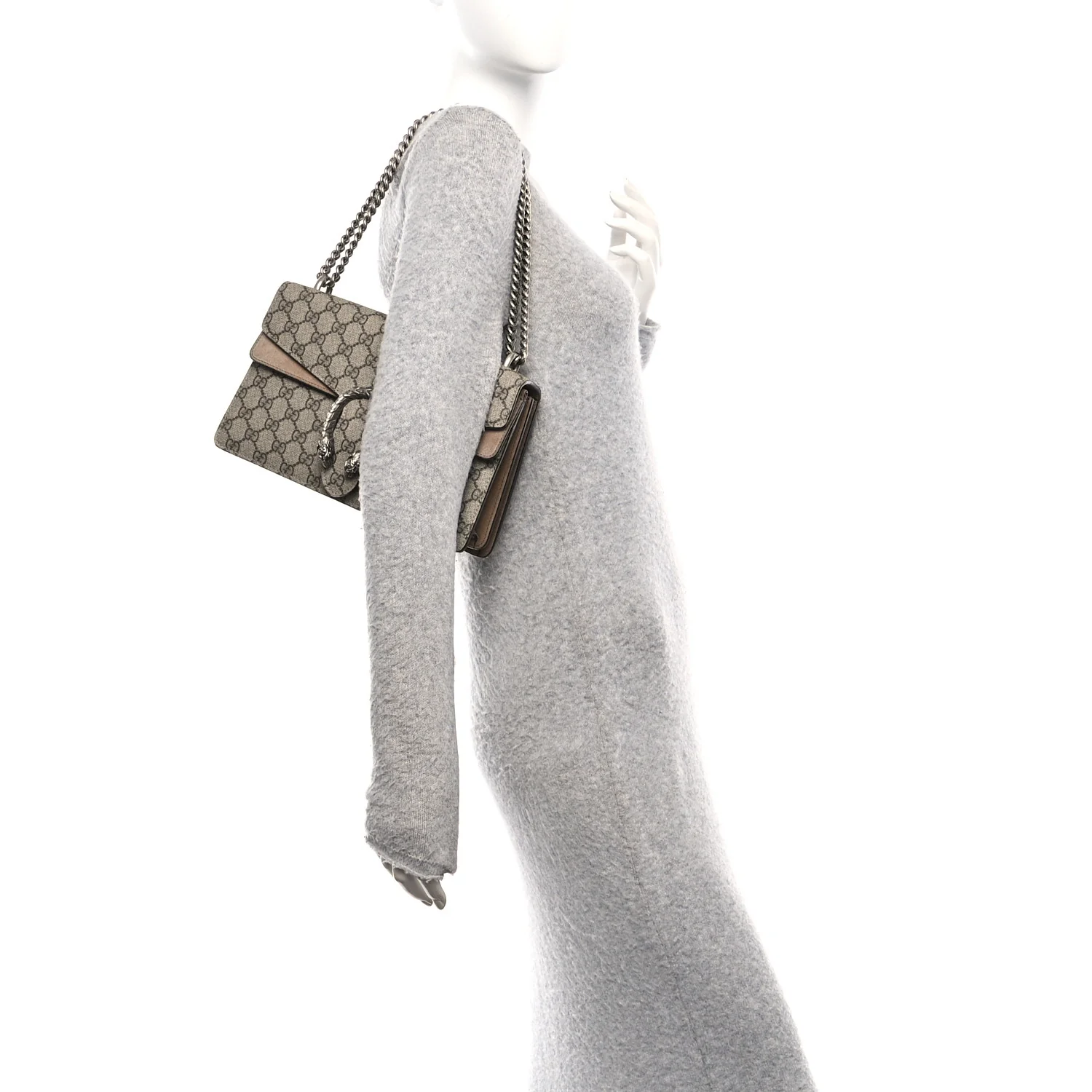 GG Supreme Monogram Small Dionysus Shoulder Bag Taupe - Image 2