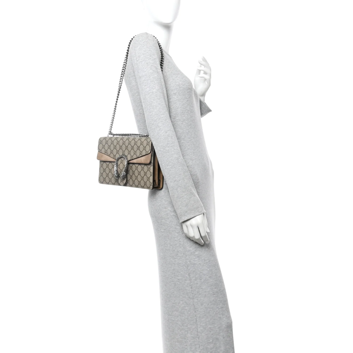 GG Supreme Monogram Small Dionysus Shoulder Bag Taupe - Image 2