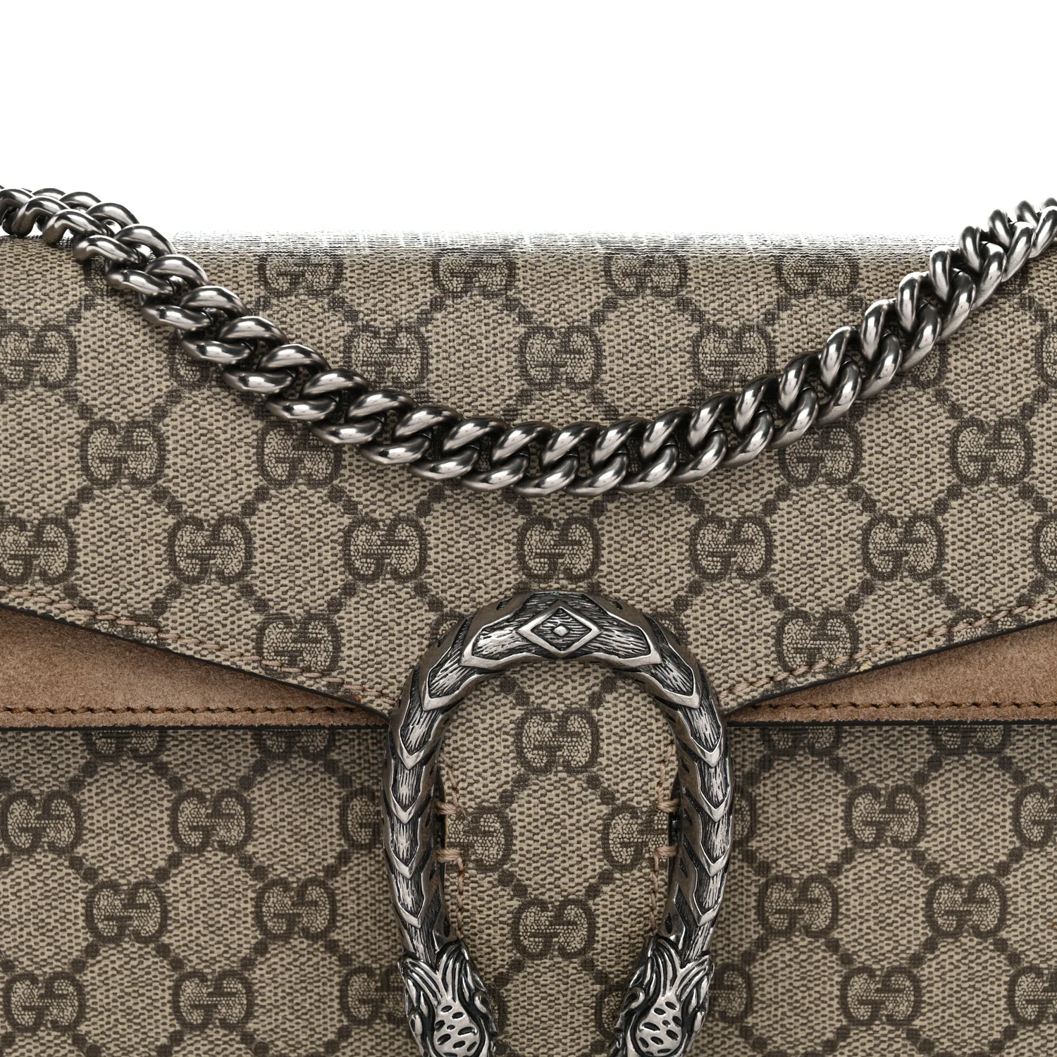 GG Supreme Monogram Small Dionysus Shoulder Bag Taupe - Image 8