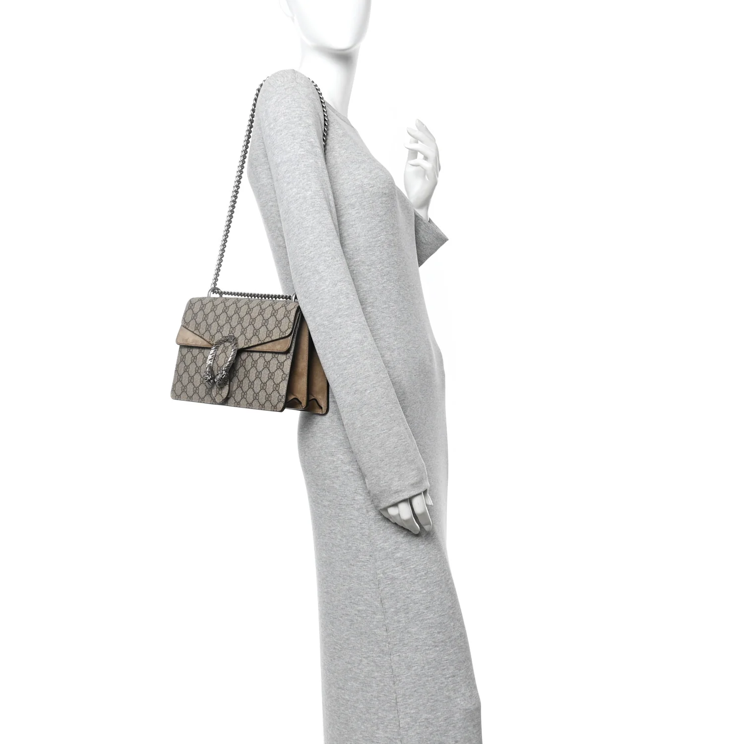 GG Supreme Monogram Small Dionysus Shoulder Bag Taupe - Image 2