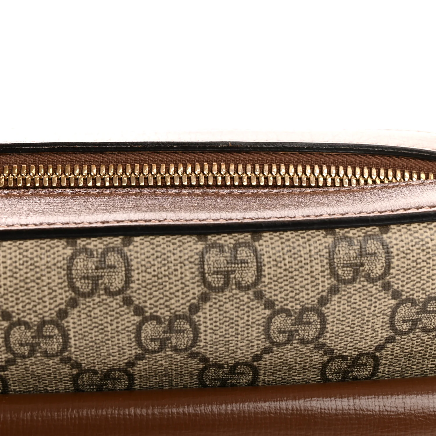 GG Supreme Monogram Small Horsebit 1955 Shoulder Bag Beige Brown Sugar - Image 15