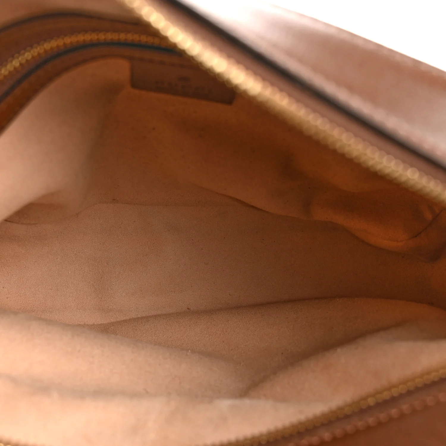 GG Supreme Monogram Small Horsebit 1955 Shoulder Bag Beige Brown Sugar - Image 5