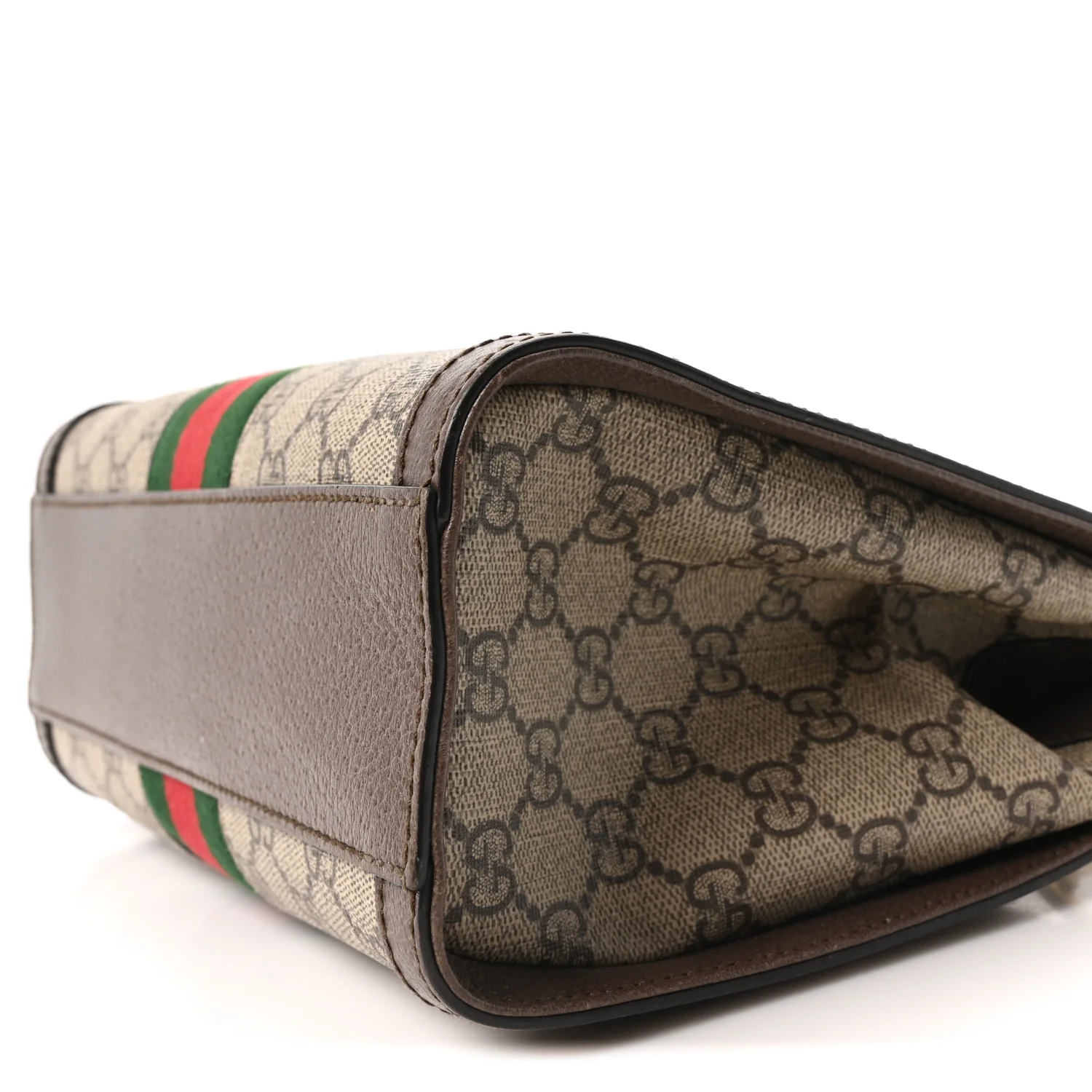 GG Supreme Monogram Small Ophidia Tote Bag Brown - Image 10