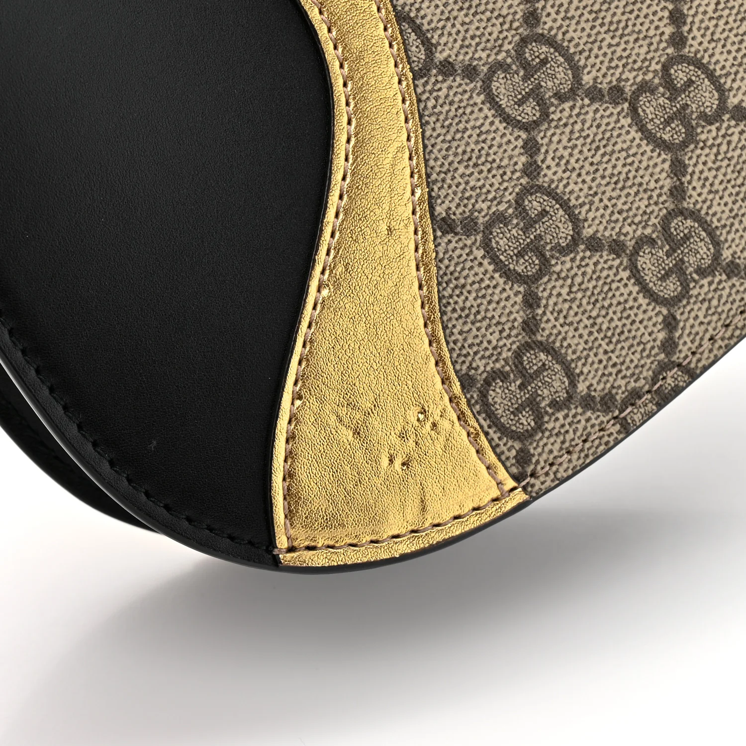 GG Supreme Monogram Small Osiride Shoulder Bag Black Gold - Image 13