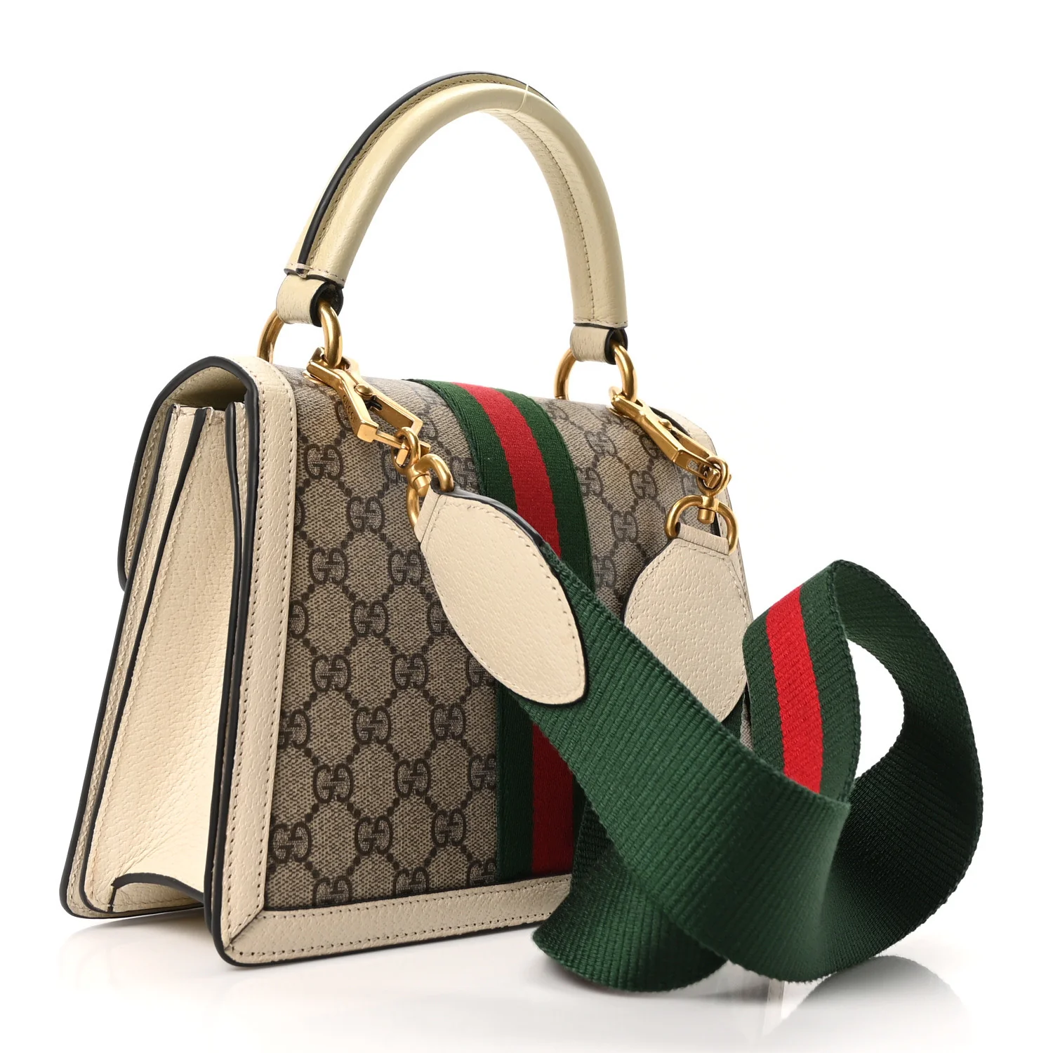 GG Supreme Monogram Small Queen Margaret Top Handle Bag White - Image 3