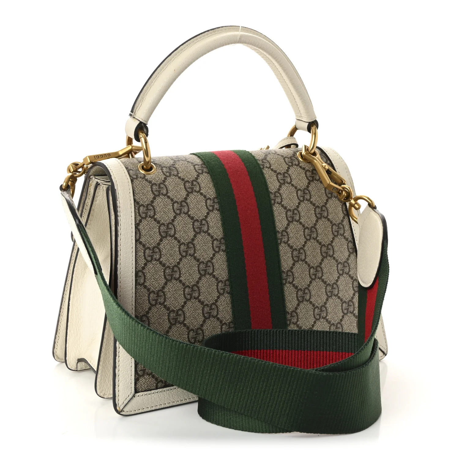 GG Supreme Monogram Small Queen Margaret Top Handle Bag White - Image 3