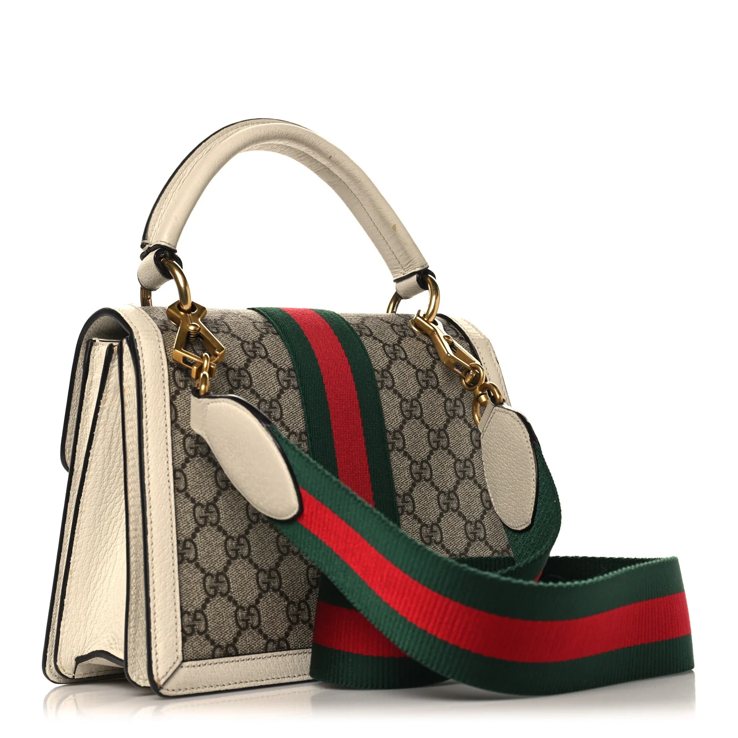 GG Supreme Monogram Small Queen Margaret Top Handle Bag White - Image 3
