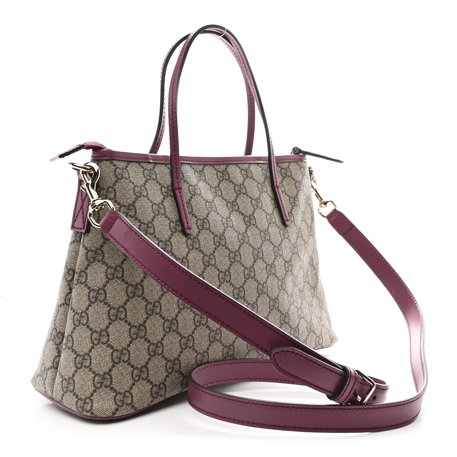 GG Supreme Monogram Small Zippered Tote Beige New Rosette - Image 3