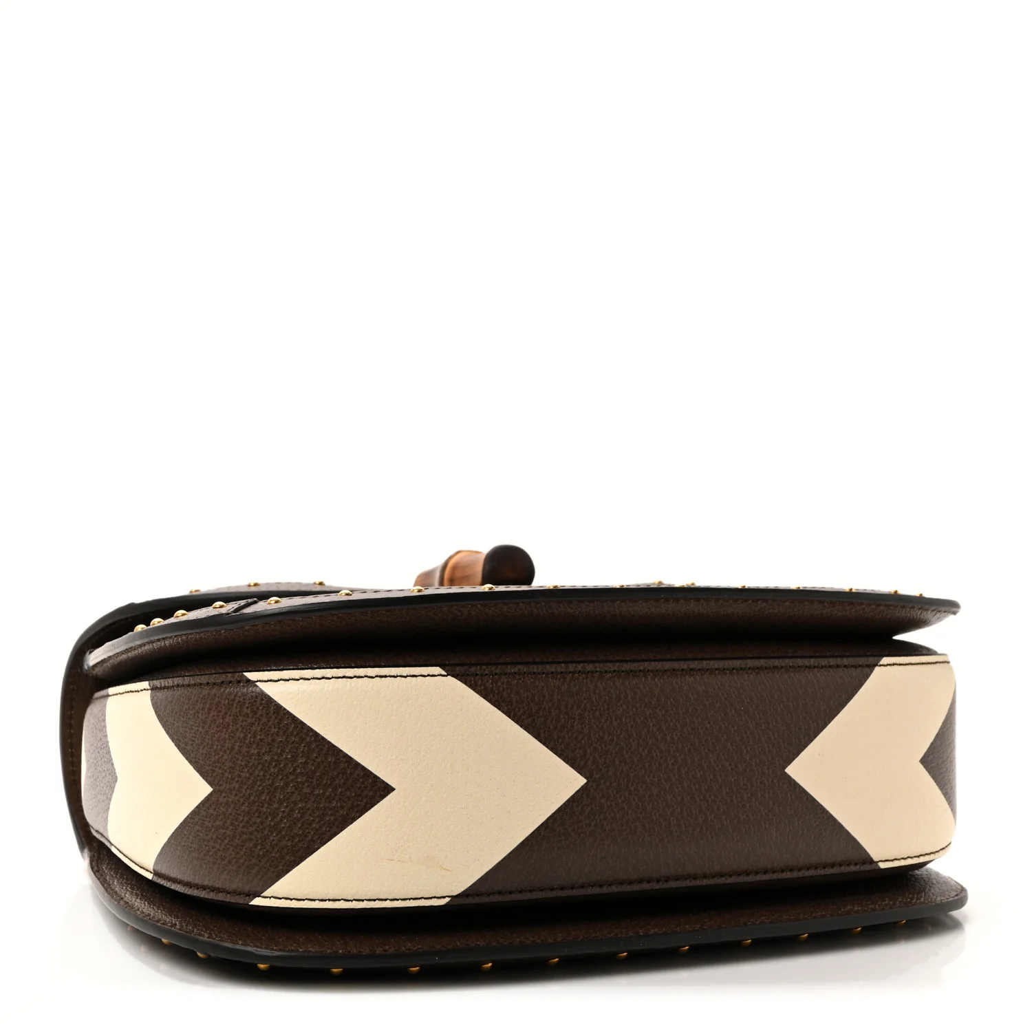 GG Supreme Monogram Studded Calfskin 100 Centennial Geometric Medium Bamboo 1947 Top Handle Bag Beige Ebony Multicolor - Image 4