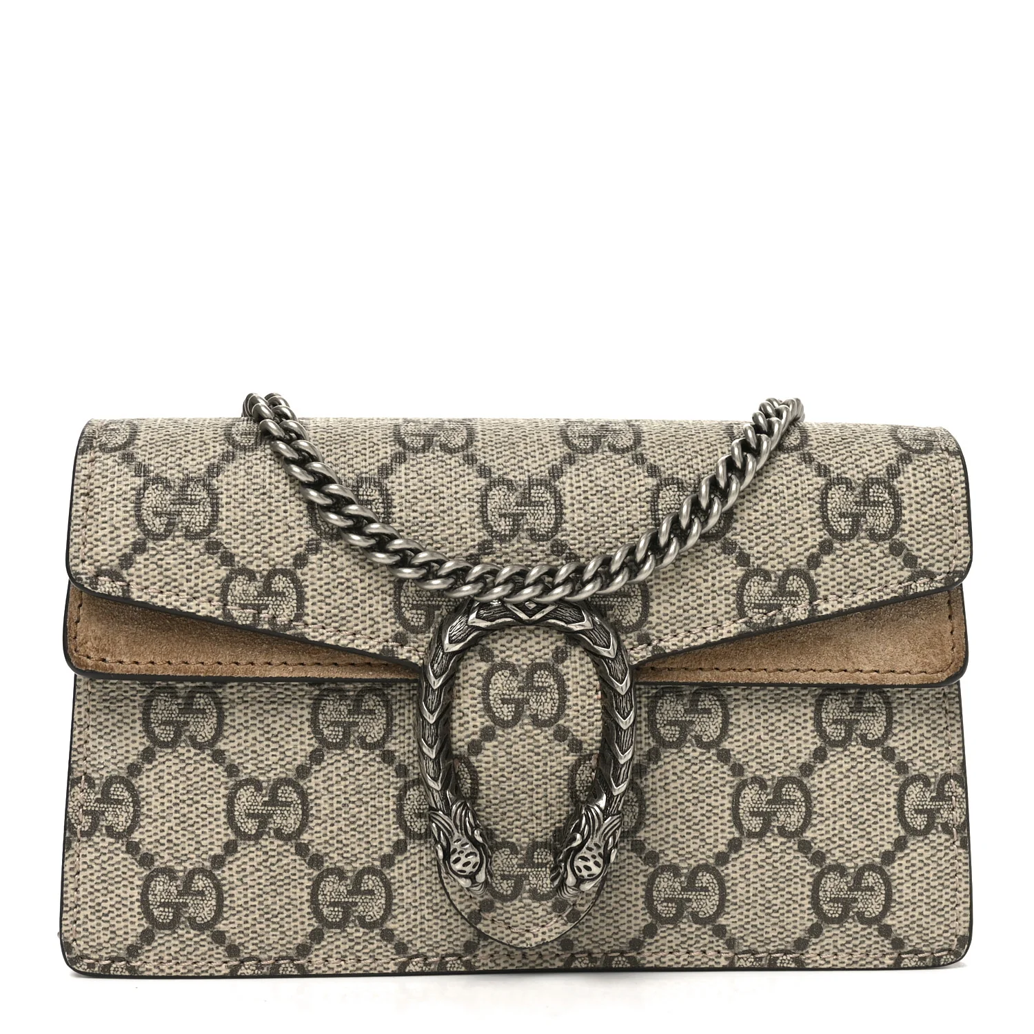 GG Supreme Monogram Super Mini Dionysus Shoulder Bag Taupe