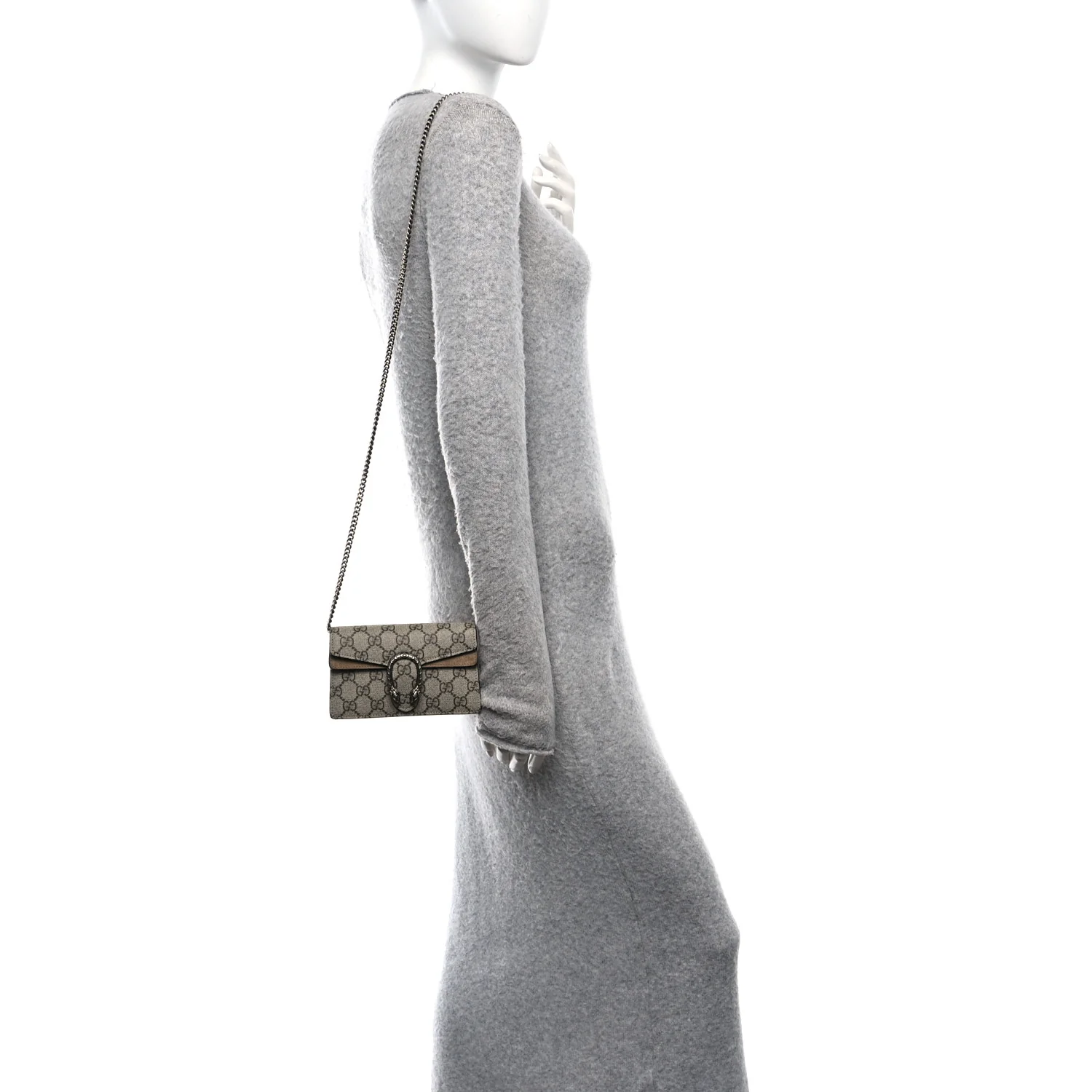 GG Supreme Monogram Super Mini Dionysus Shoulder Bag Taupe - Image 2
