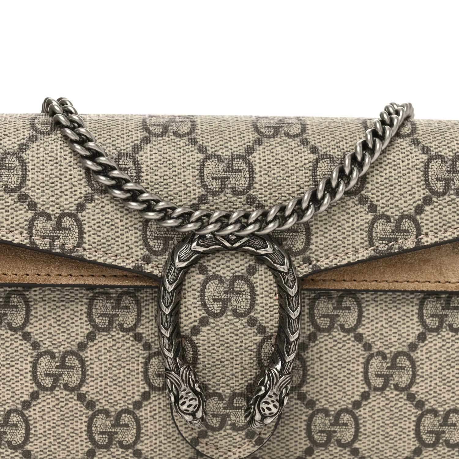 GG Supreme Monogram Super Mini Dionysus Shoulder Bag Taupe - Image 7