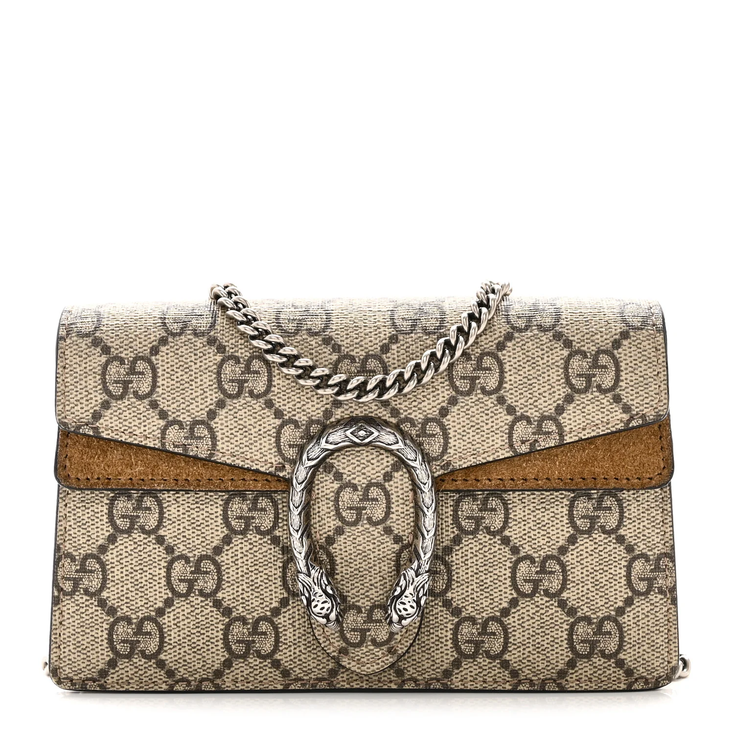 GG Supreme Monogram Super Mini Dionysus Shoulder Bag Taupe