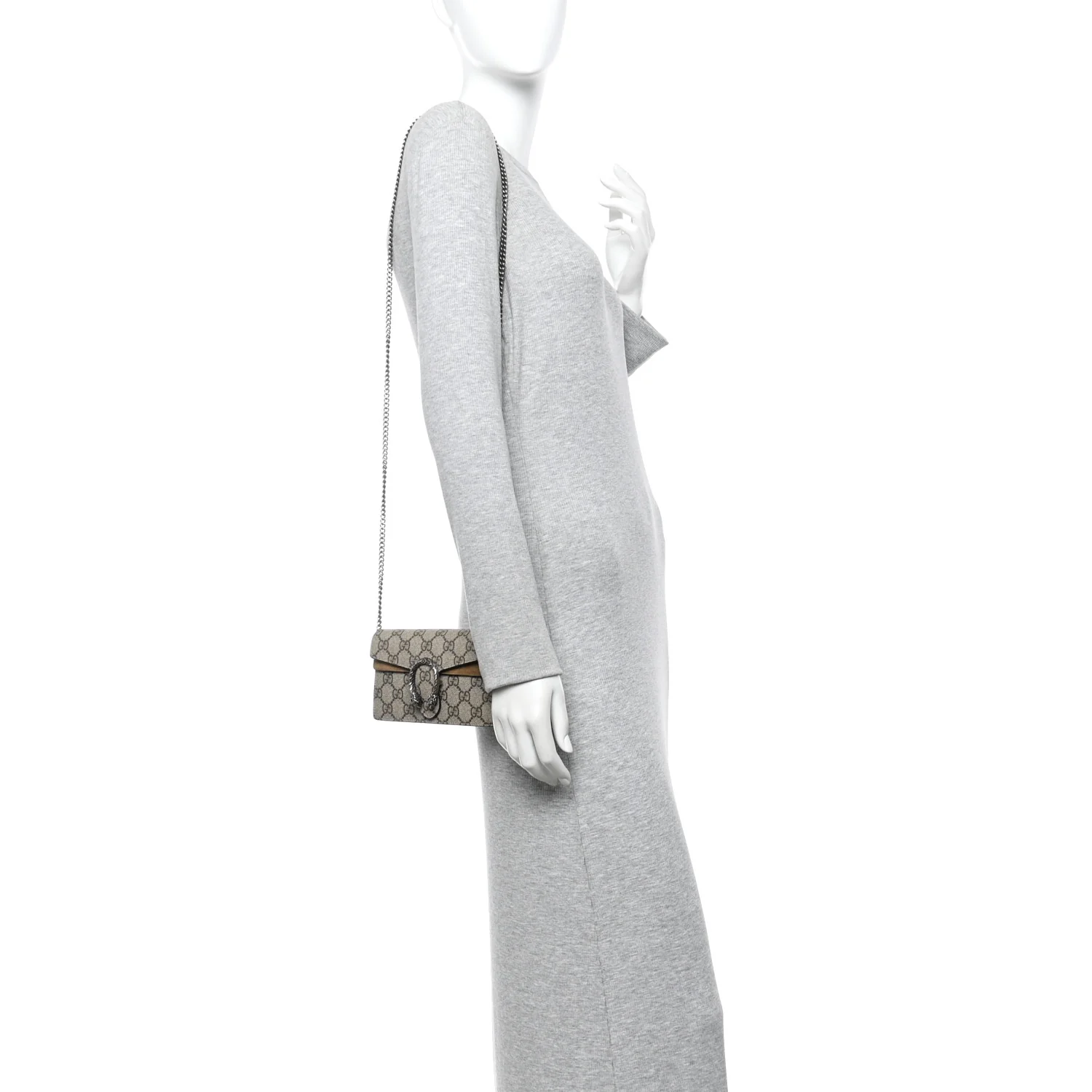 GG Supreme Monogram Super Mini Dionysus Shoulder Bag Taupe - Image 2