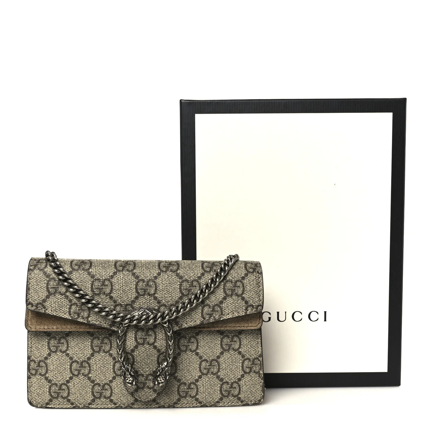 GG Supreme Monogram Super Mini Dionysus Shoulder Bag Taupe - Image 10