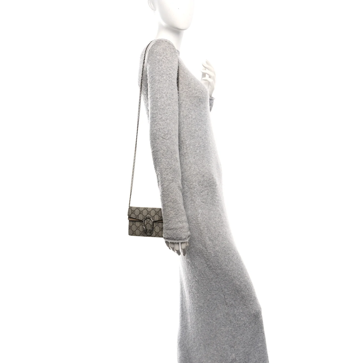 GG Supreme Monogram Super Mini Dionysus Shoulder Bag Taupe - Image 2