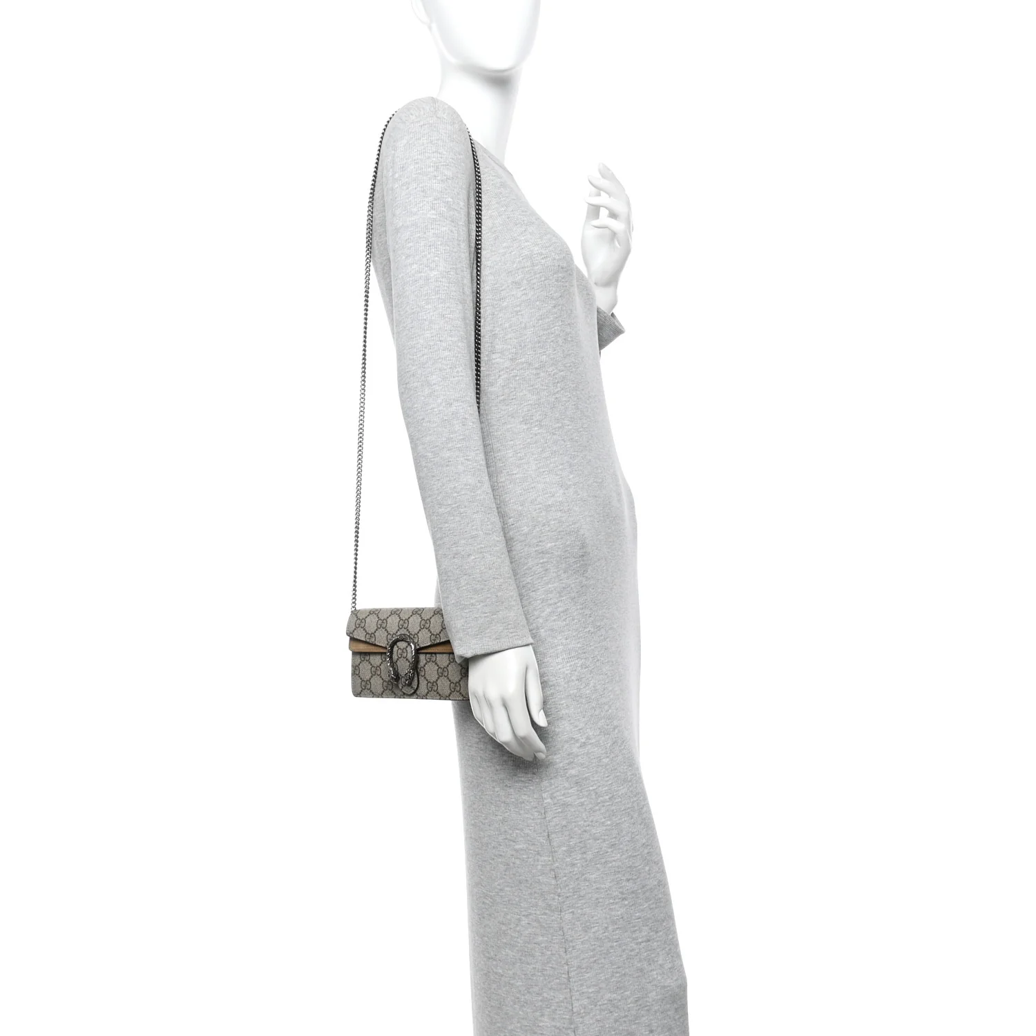 GG Supreme Monogram Super Mini Dionysus Shoulder Bag Taupe - Image 2