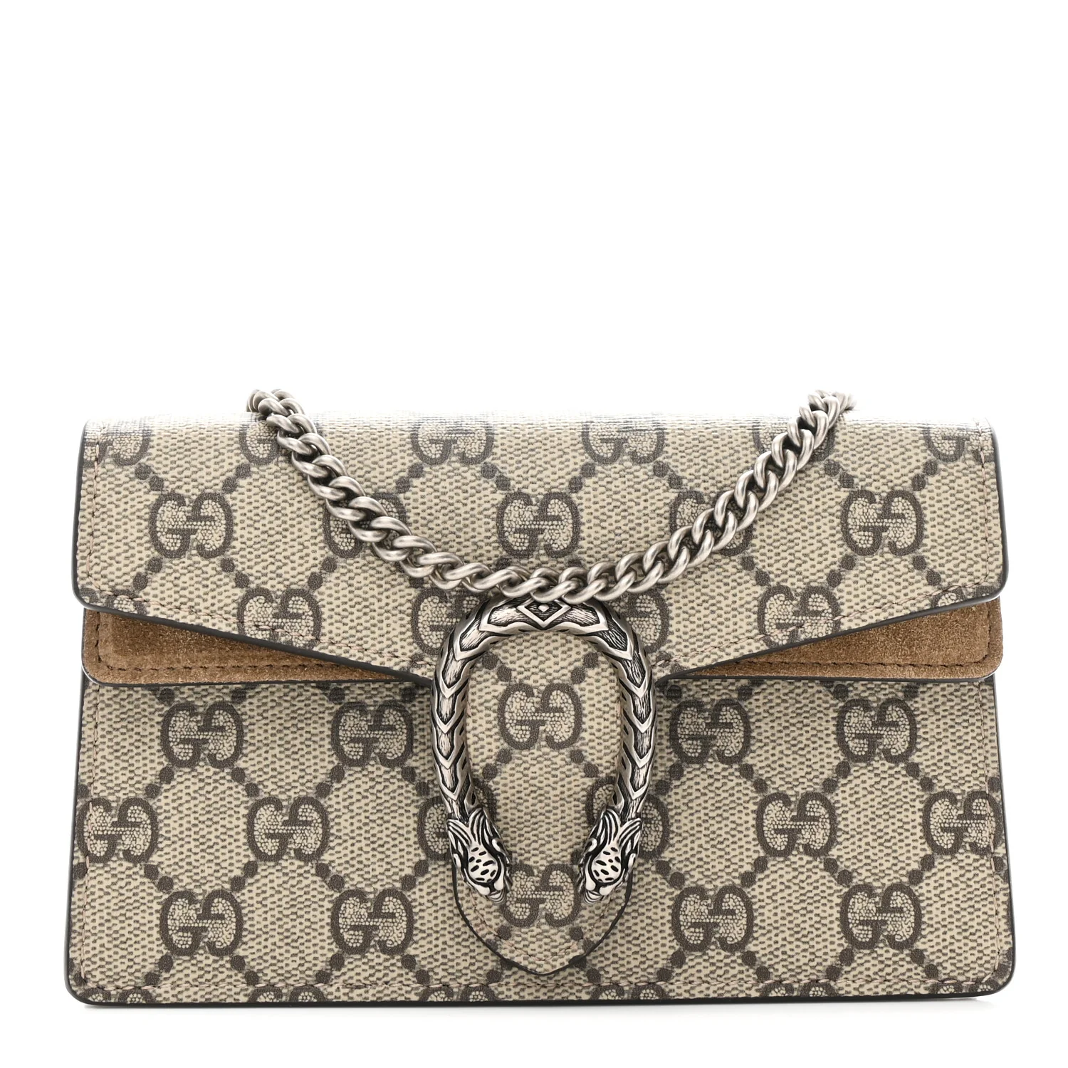 GG Supreme Monogram Super Mini Dionysus Shoulder Bag Taupe