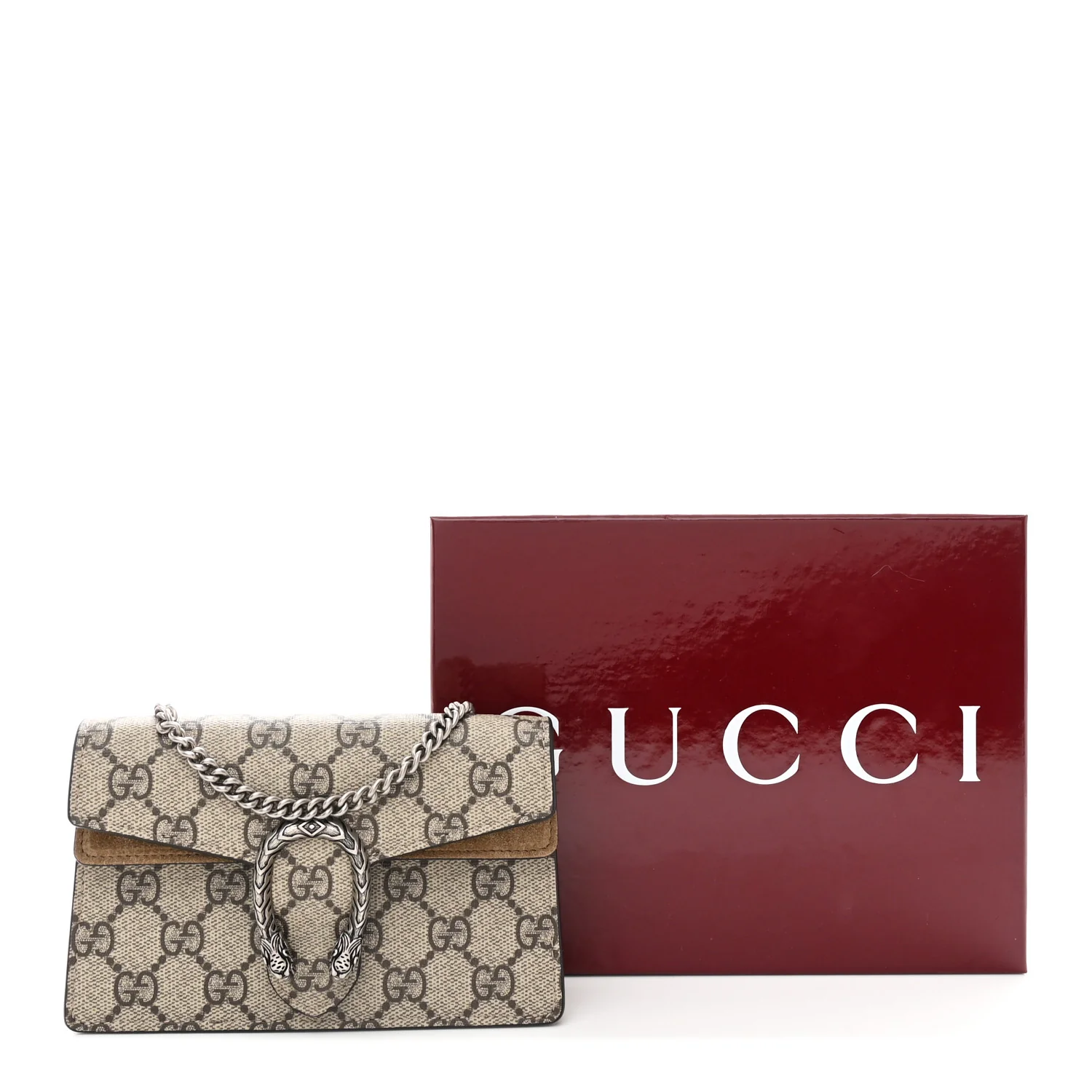GG Supreme Monogram Super Mini Dionysus Shoulder Bag Taupe - Image 19