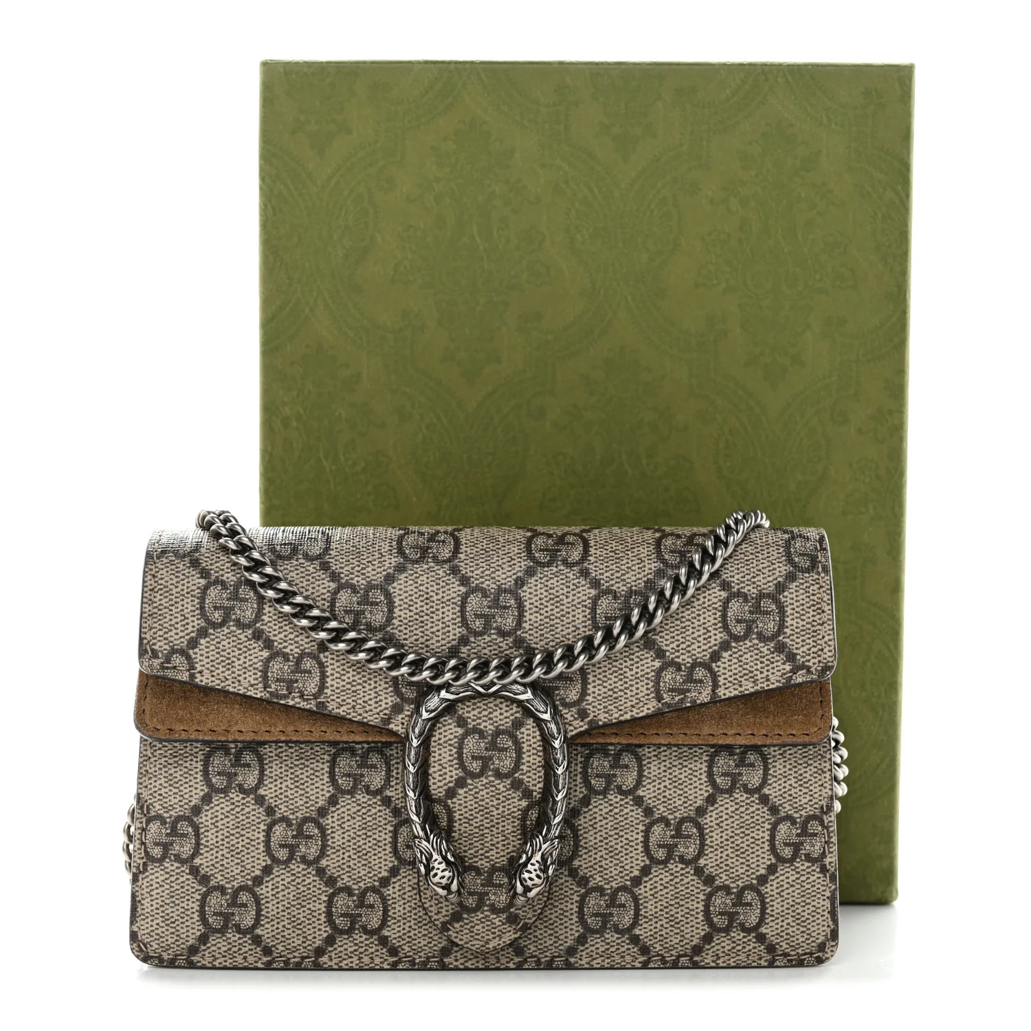 GG Supreme Monogram Super Mini Dionysus Shoulder Bag Taupe - Image 10