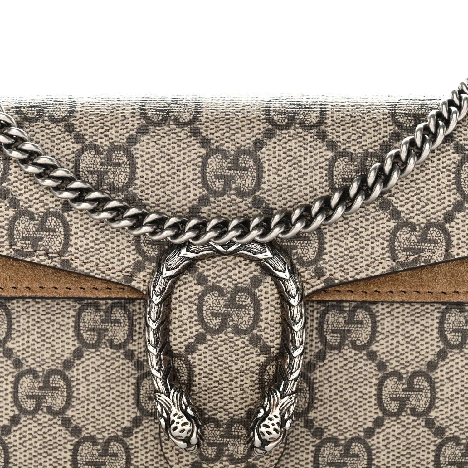 GG Supreme Monogram Super Mini Dionysus Shoulder Bag Taupe - Image 7