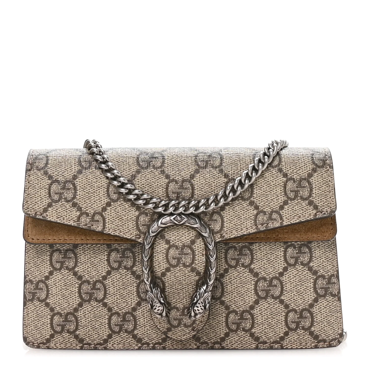 GG Supreme Monogram Super Mini Dionysus Shoulder Bag Taupe