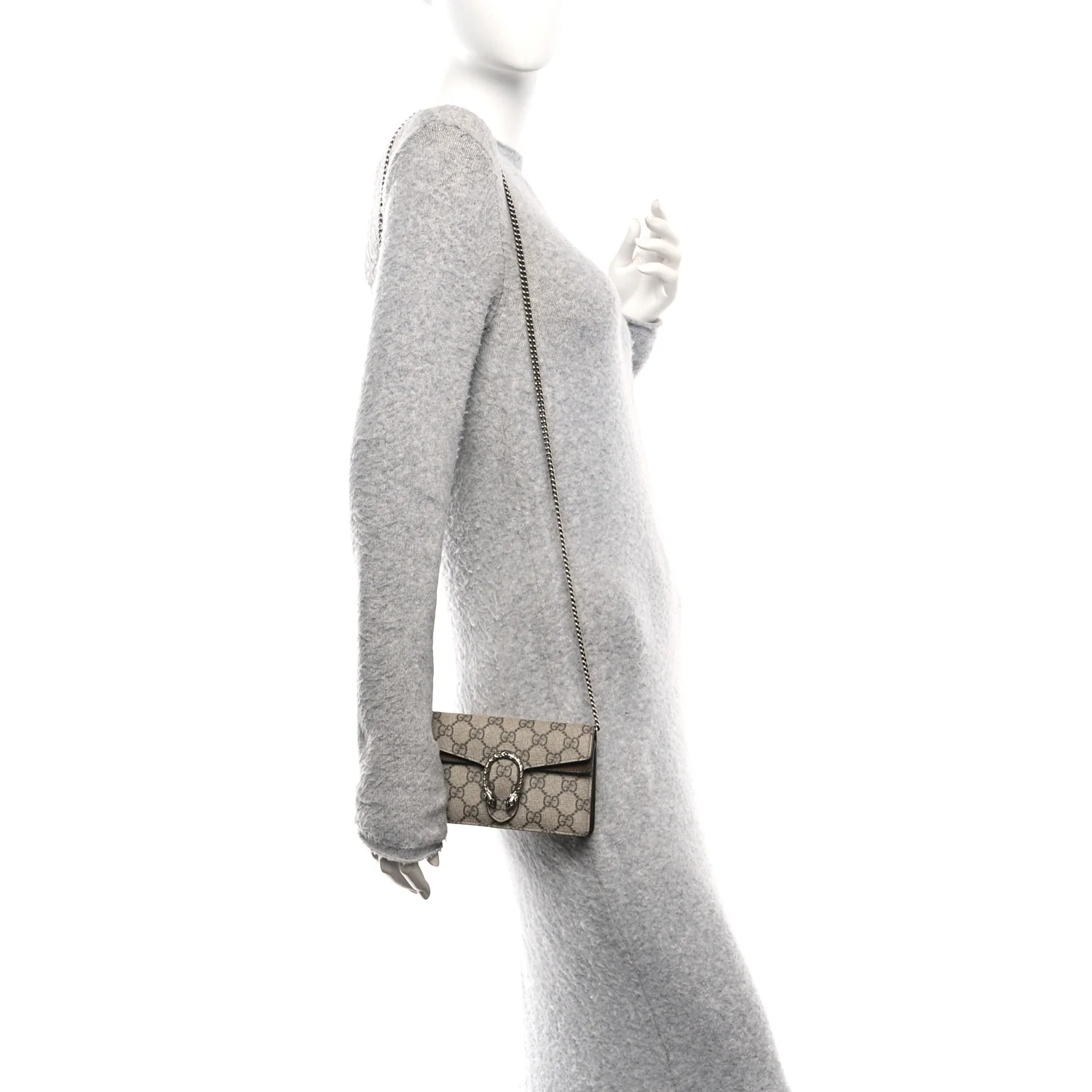 GG Supreme Monogram Super Mini Dionysus Shoulder Bag Taupe - Image 2