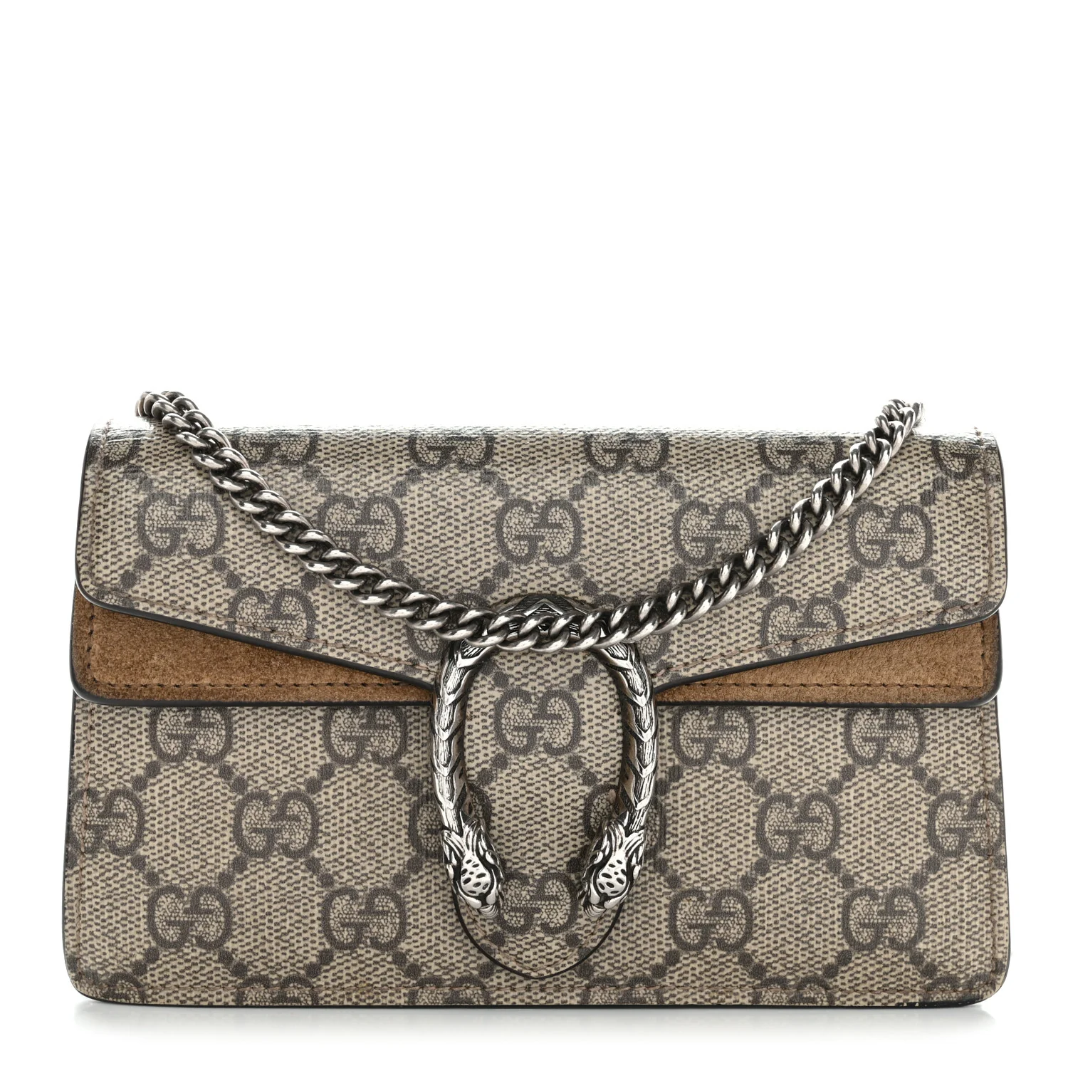 GG Supreme Monogram Super Mini Dionysus Shoulder Bag Taupe
