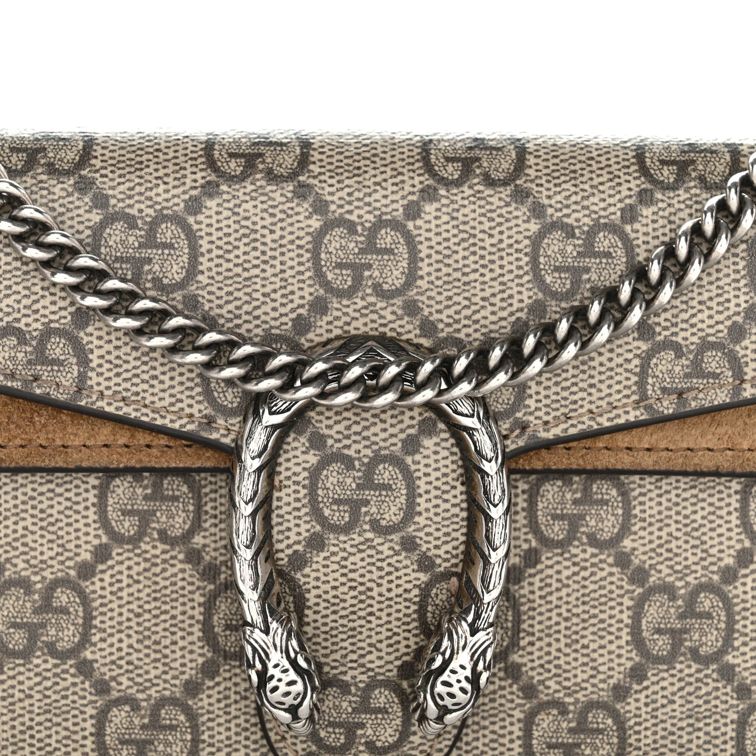 GG Supreme Monogram Super Mini Dionysus Shoulder Bag Taupe - Image 8