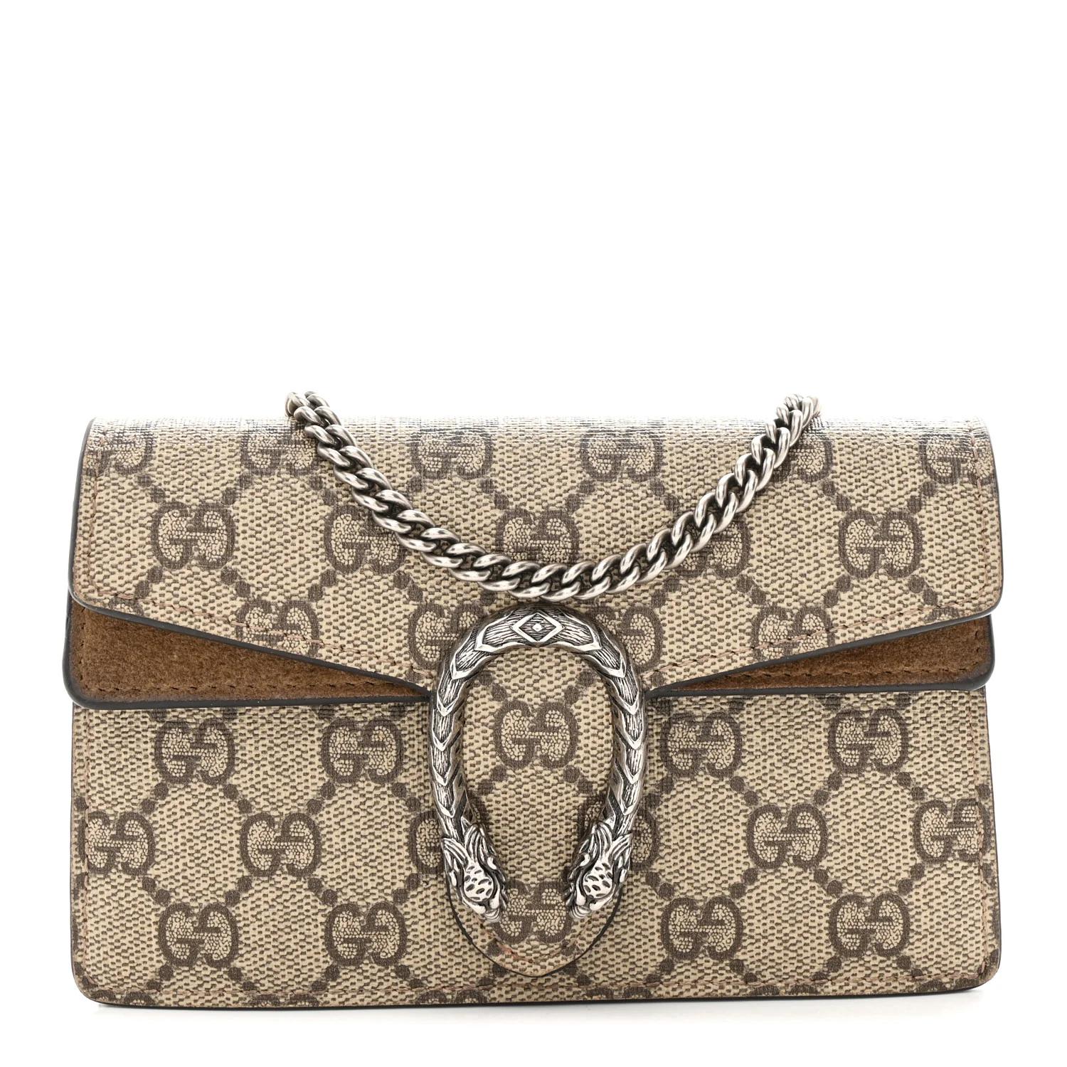 GG Supreme Monogram Super Mini Dionysus Shoulder Bag Taupe