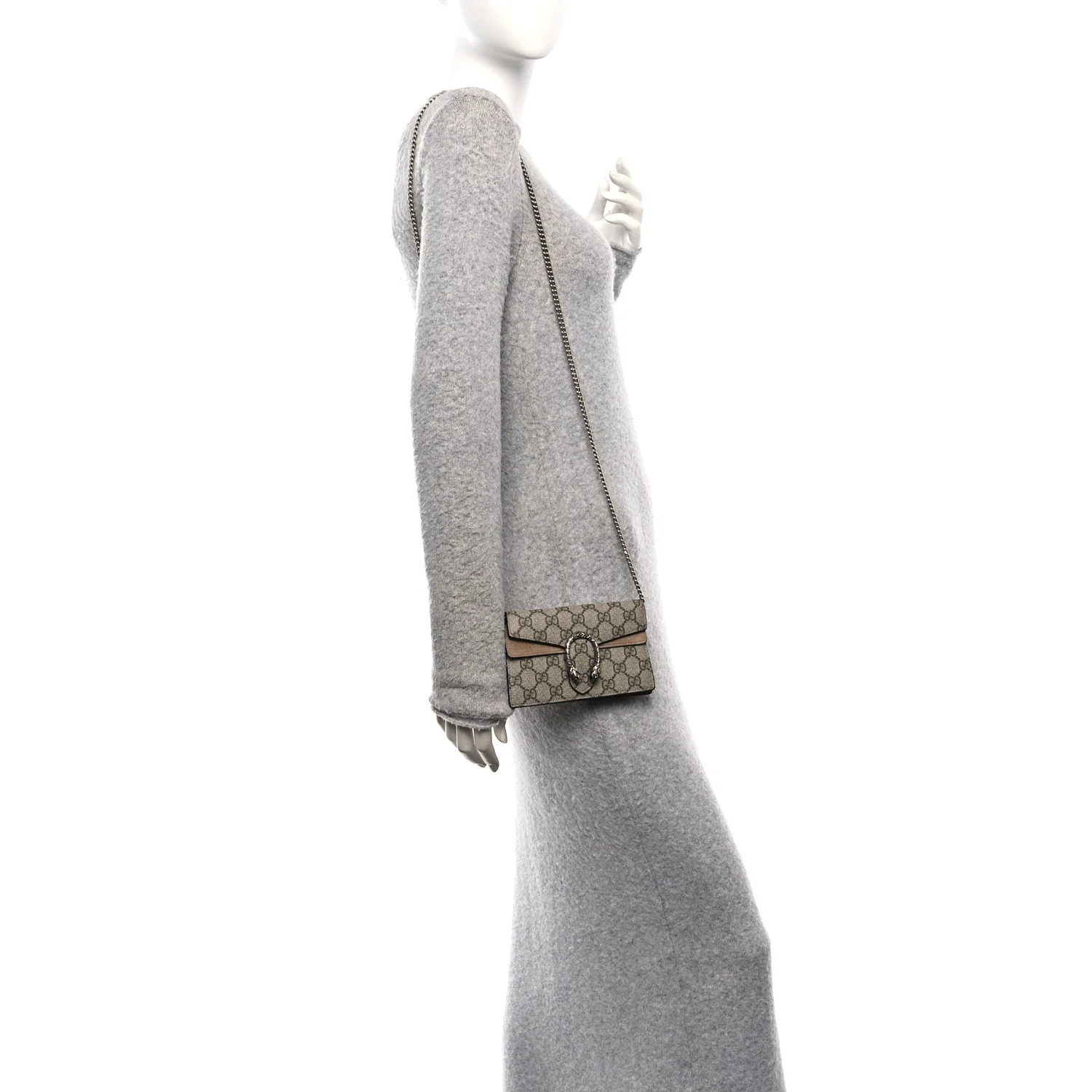 GG Supreme Monogram Super Mini Dionysus Shoulder Bag Taupe - Image 2