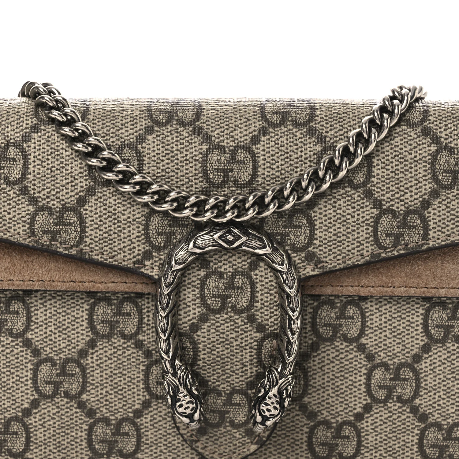 GG Supreme Monogram Super Mini Dionysus Shoulder Bag Taupe - Image 7